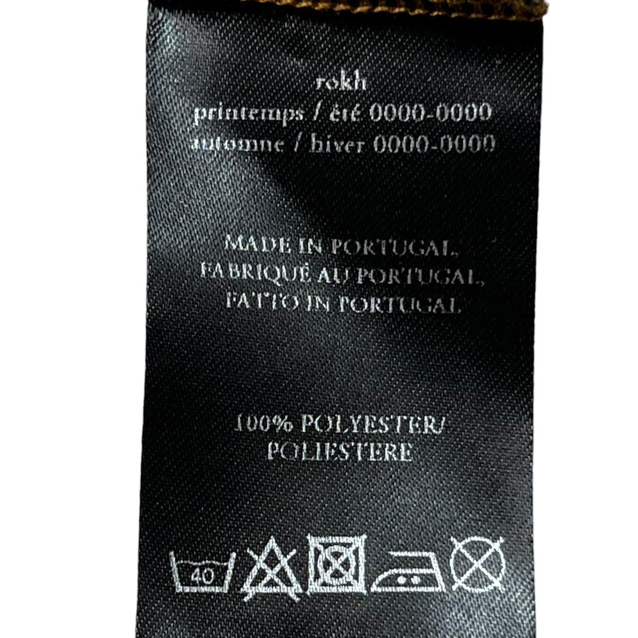 Rokh(ロク) "rokh0000-0000"ストライプジャージーハイネックカットソー 34(Sサイズ程度) イエロー×レッド