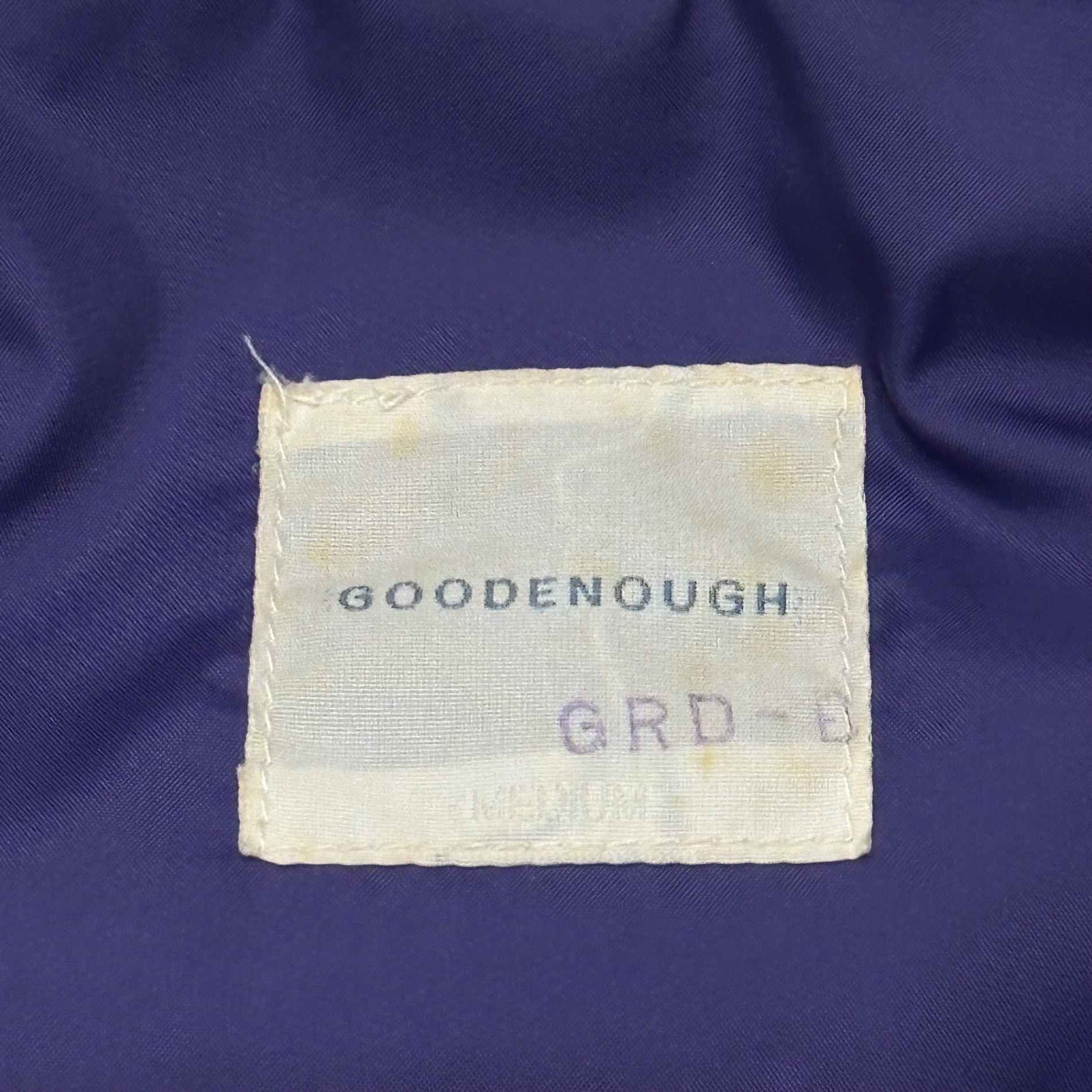 GOODENOUGH(グッドイナフ) 00s' G Logo Hooded jacket Down Vest Gロゴ フーデットジャケット ダウン ベスト M ダークネイビー×パープル