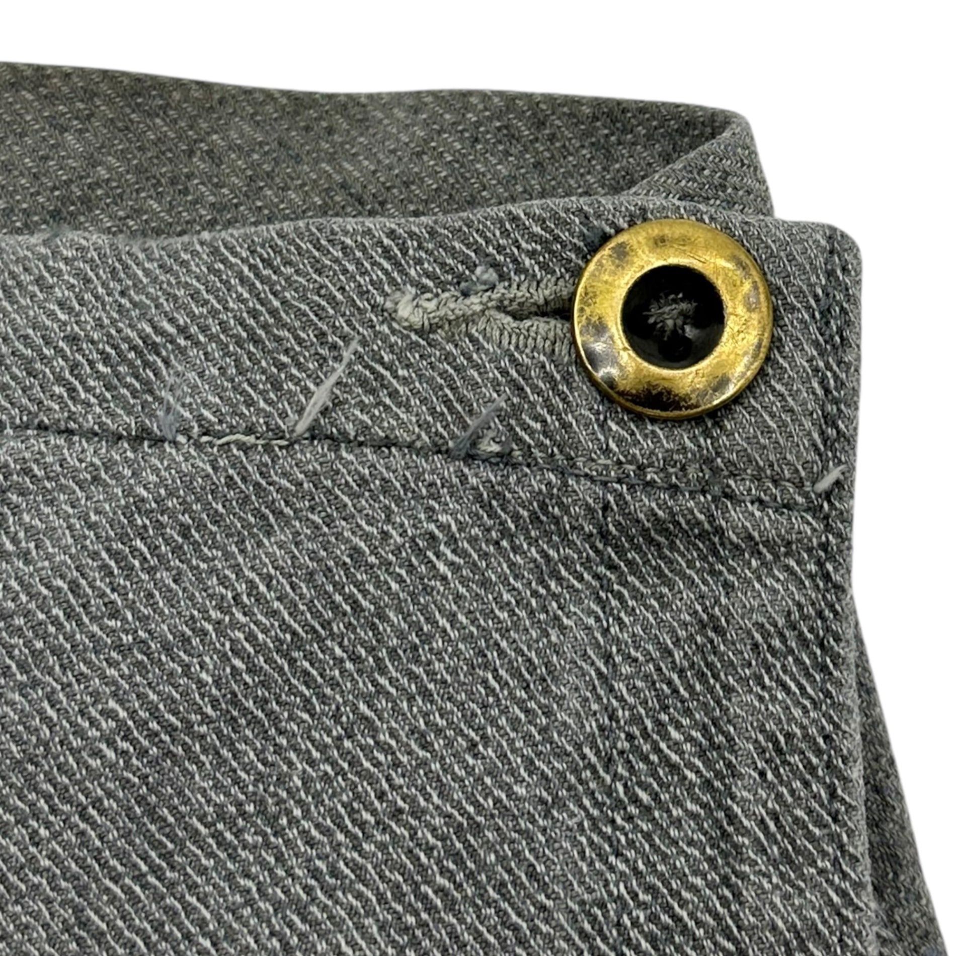 Swiss Army(スイス軍) 50's Army Denim Pants ヴィンテージ デニム ユーティリティ パンツ 72(XL程度) グレー 50年代 ミリタリー ワーク