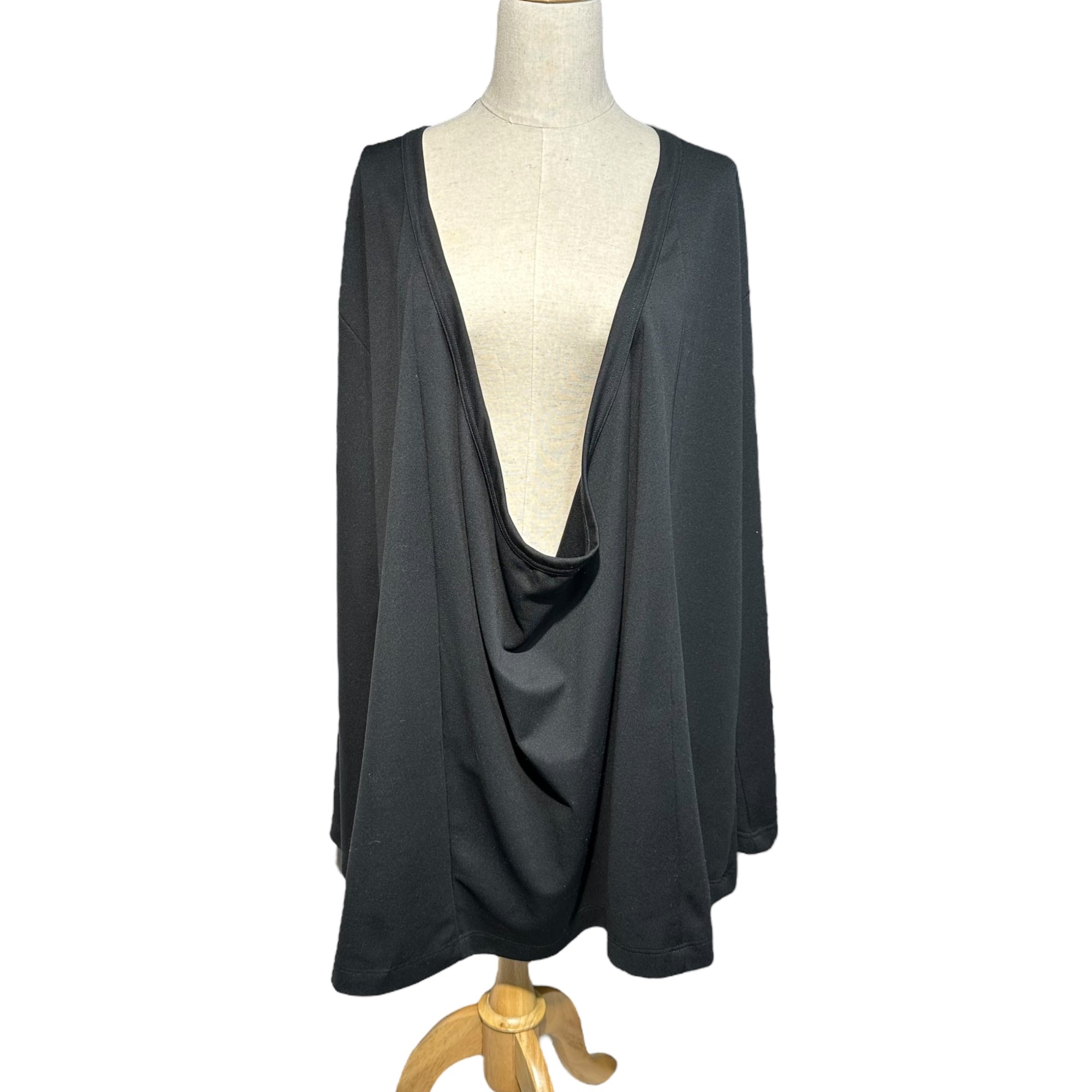 COMME des GARCONS HOMME PLUS(コムデギャルソンオムプリュス) 22AW ノマド期 Draped Estelle Long Length Cut and Sewn ドレープ エステル ロング丈 カットソー PJ-T016 L ブラック AD2022 長袖 Tシャツ