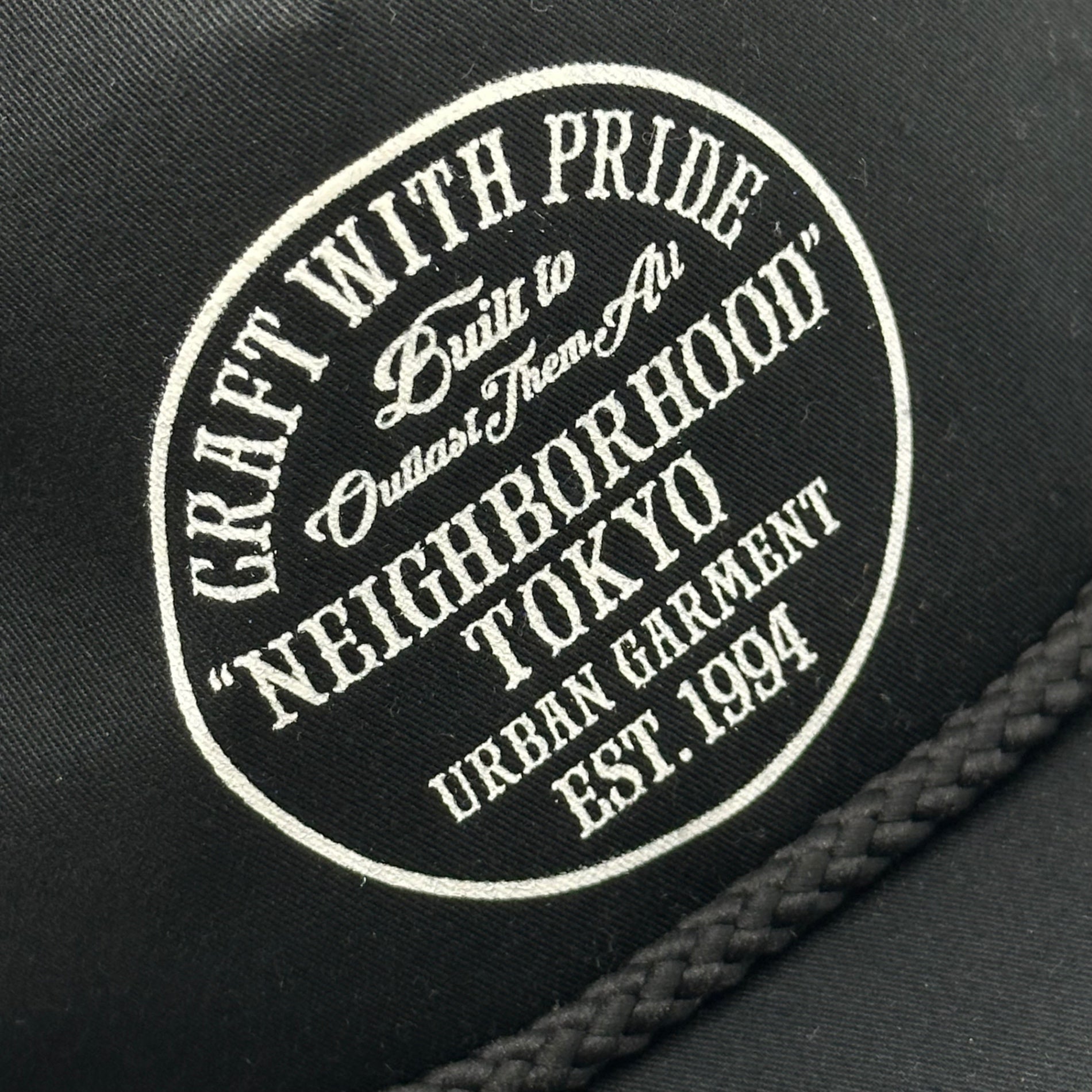 NEIGHBORHOOD(ネイバーフッド) CWP.1994/CE-CAP ロゴ スナップバッグ トラッカー キャップ 191YGNH-HT02S F ブラック