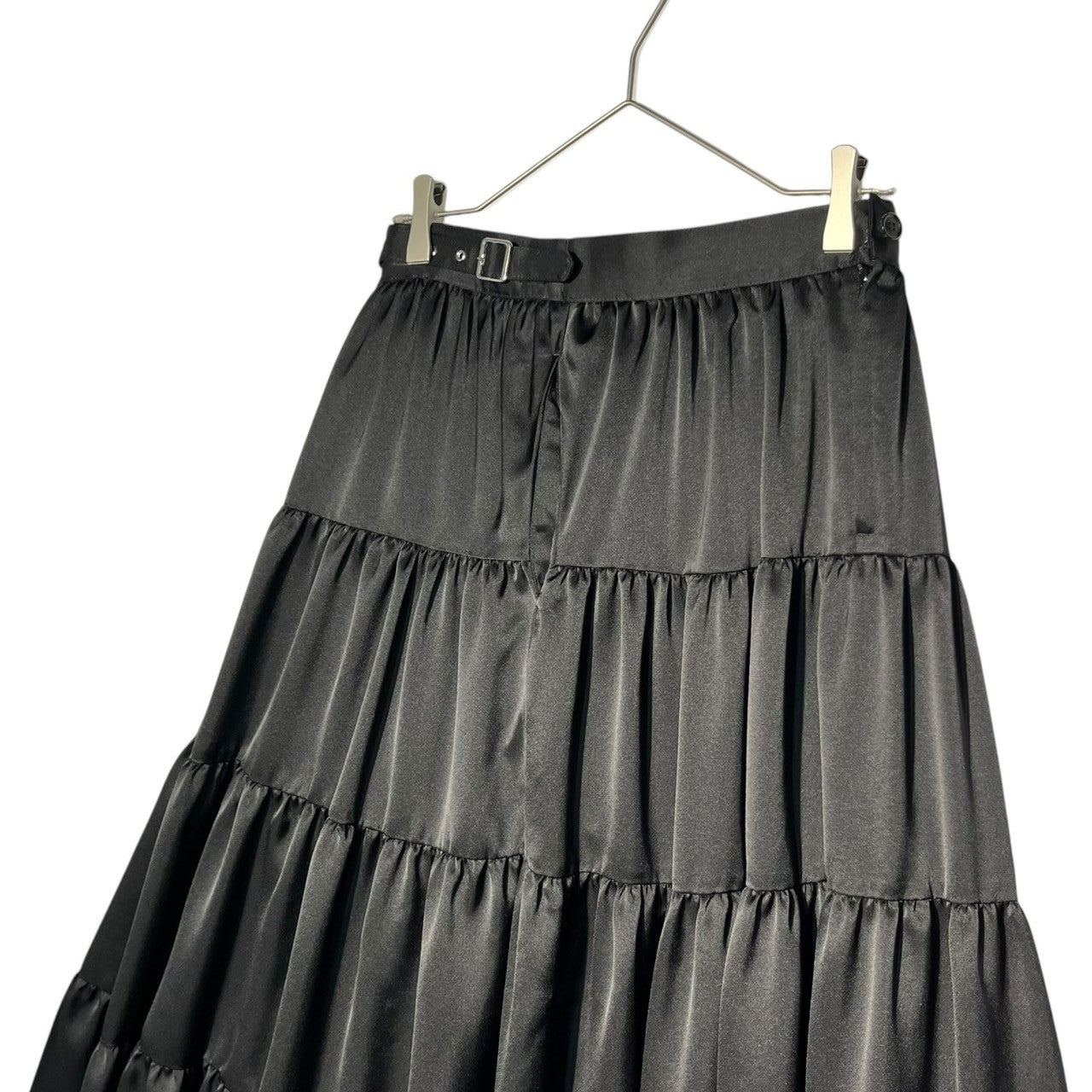 noir kei ninomiya(ノワールケイニノミヤ) 23AW pleated long skirt プリーツ ロング スカート ベルト 3L-S002 S ブラック AD2023コムデギャルソン