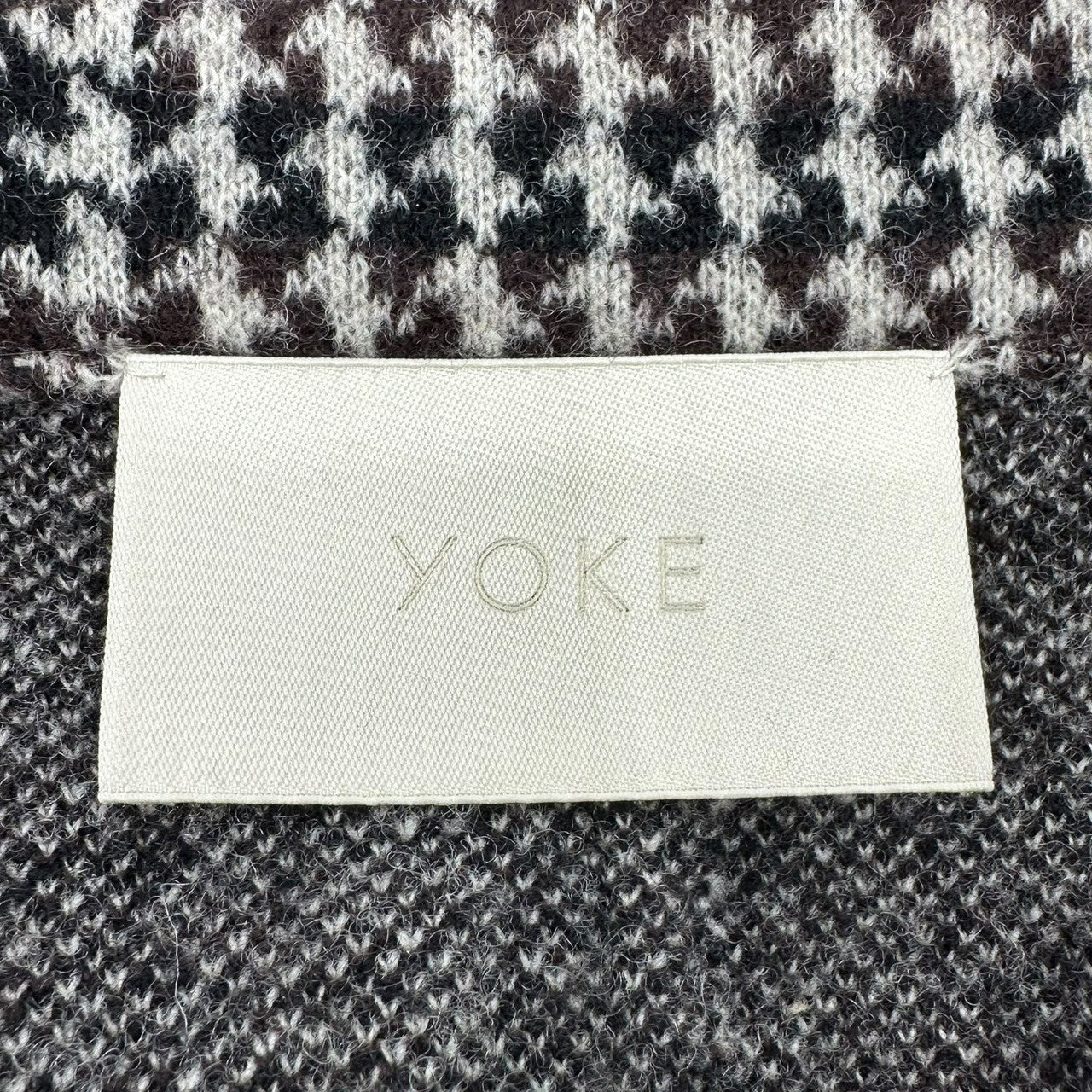 YOKE(ヨーク) 18AW OVERSIZED GUNCLUB CHECK KNIT COAT オーバーサイズ ガンクラブ チェック コート YK18AW001C 2 ブラウン 人気完売商品