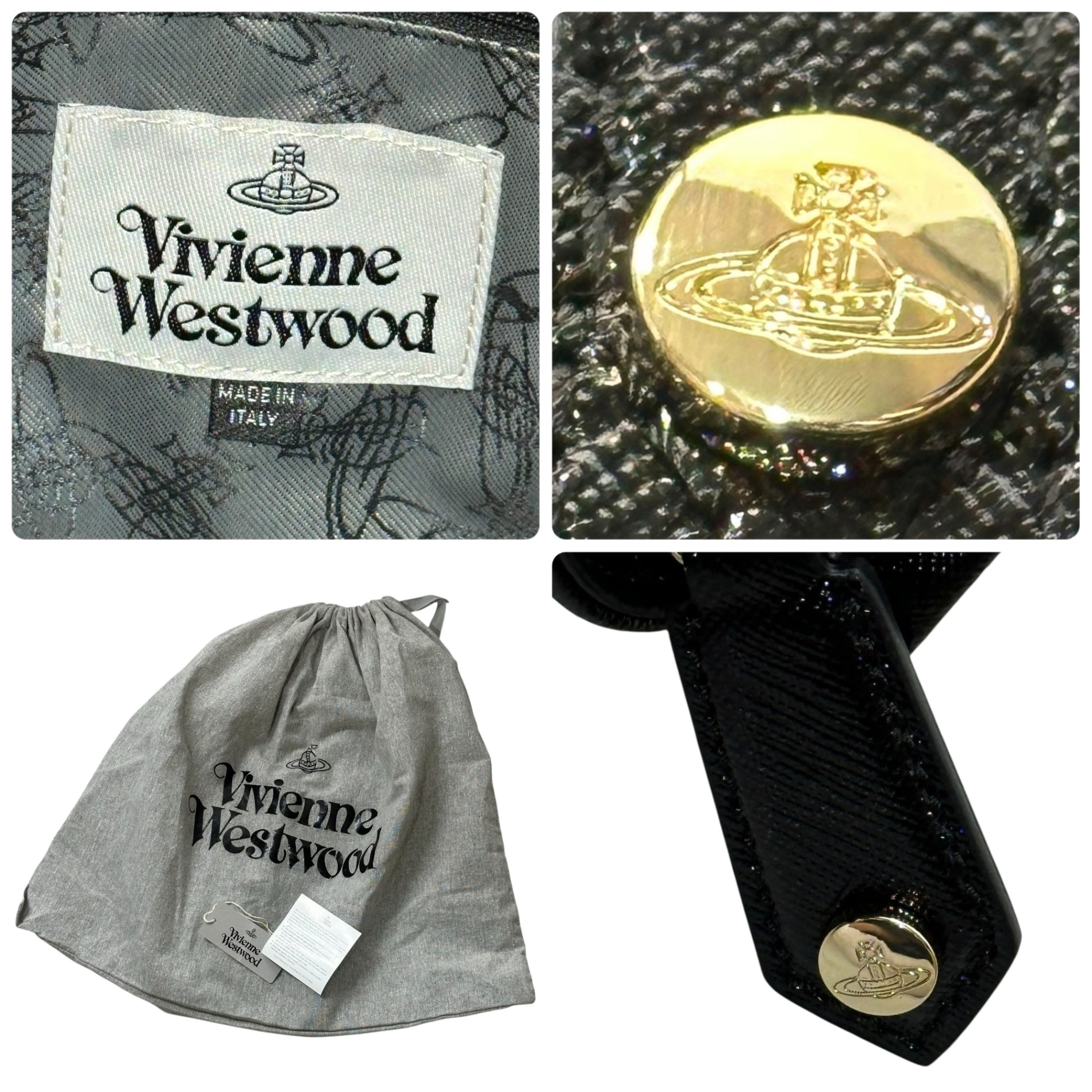 Vivienne Westwood(ヴィヴィアンウエストウッド) DIAMANTE ORB SHOPPER ディアマンテ オーブ ショッパー トート バッグ 4205007D-L0040 ブラック 参考定価55,000円(税込)