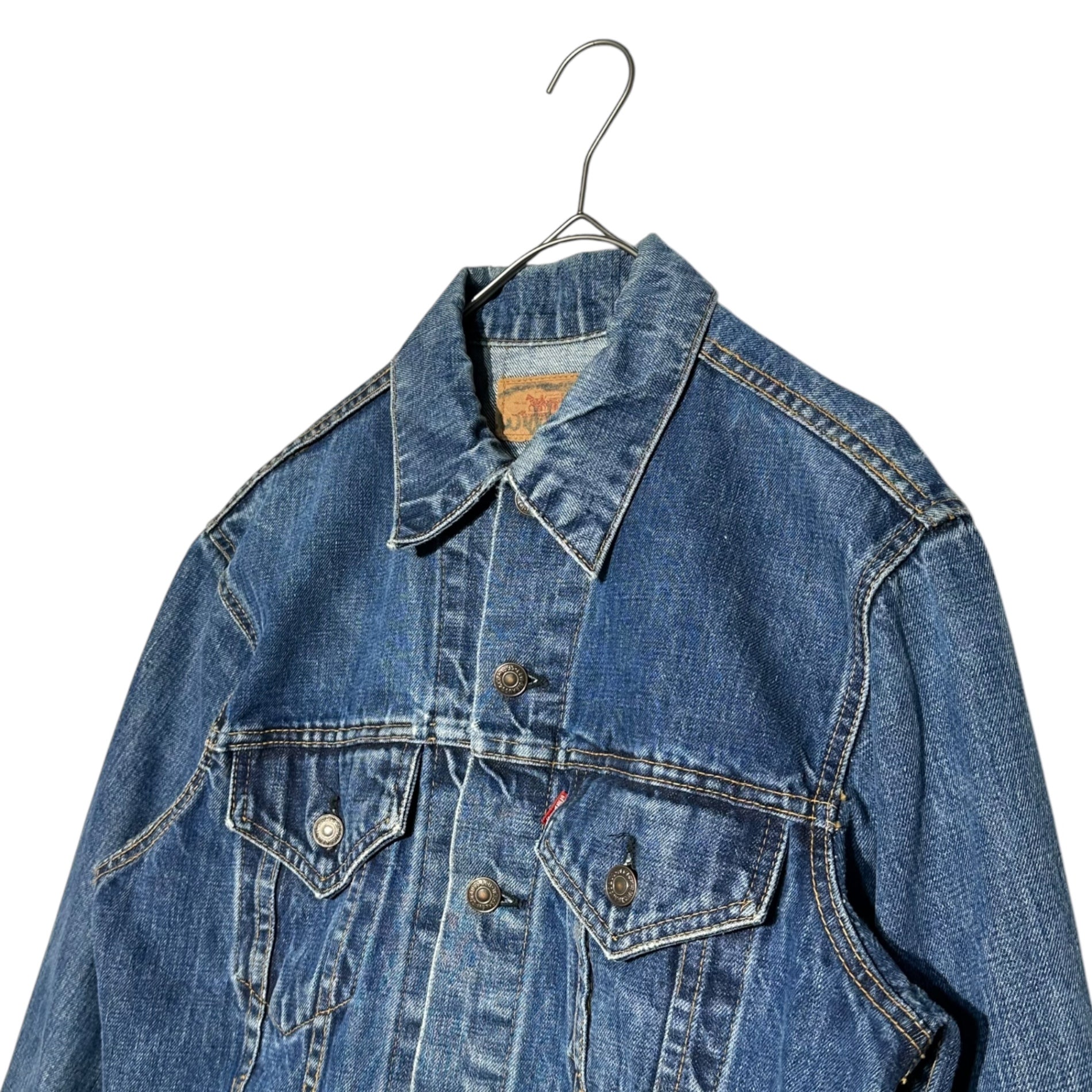 Levi's(リーバイス) 60's~70's 70505 BIG E vintage denim trucker jacket ヴィンテージ デニム トラッカー ジャケット 70505 表記無し(L程度) インディゴ 68~71年製造 古着 ボタン裏52 4th