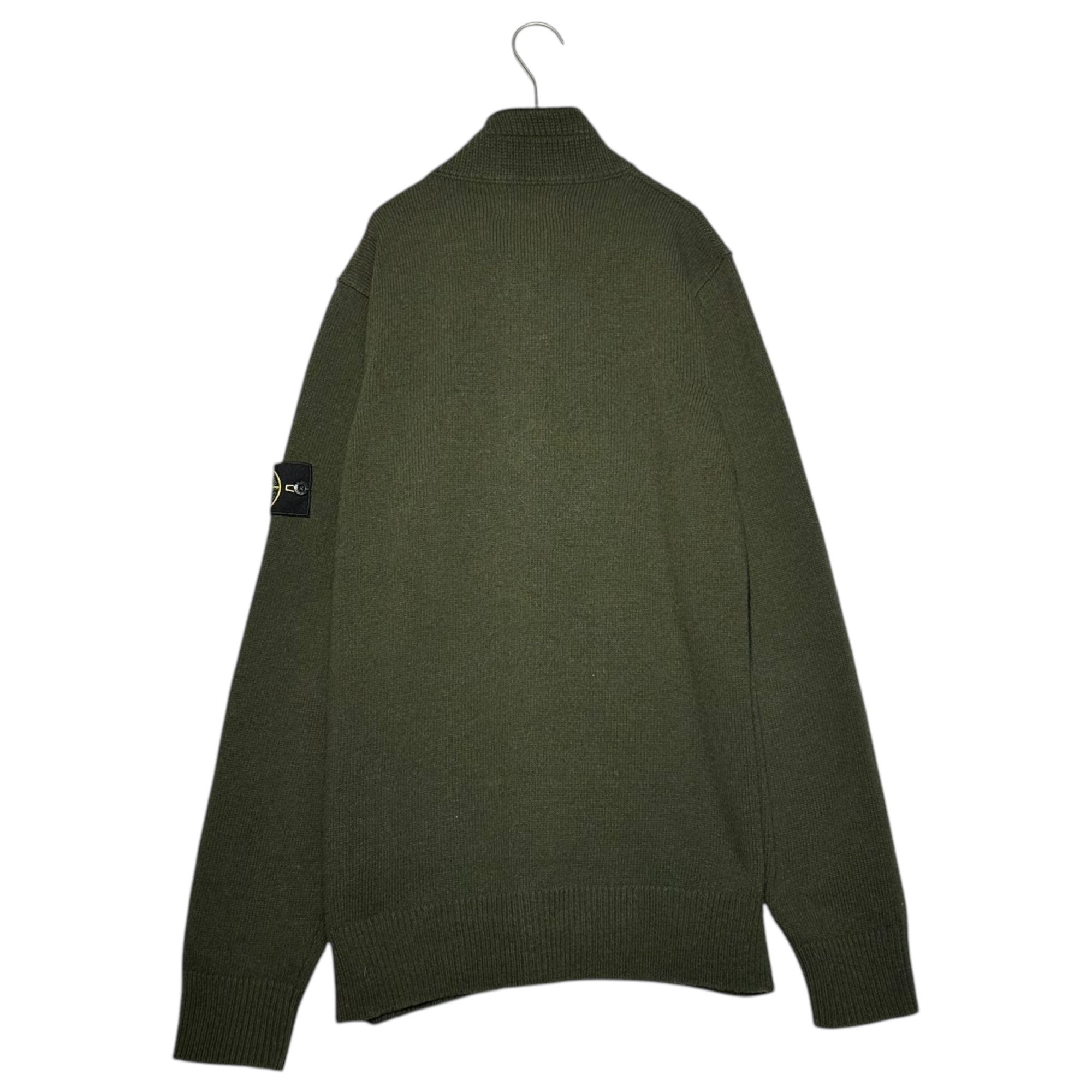 STONE ISLAND(ストーンアイランド) 23AW Half zip pullover knit ハーフ ジップ プルオーバー ニット 7915540A3 L オリーブ