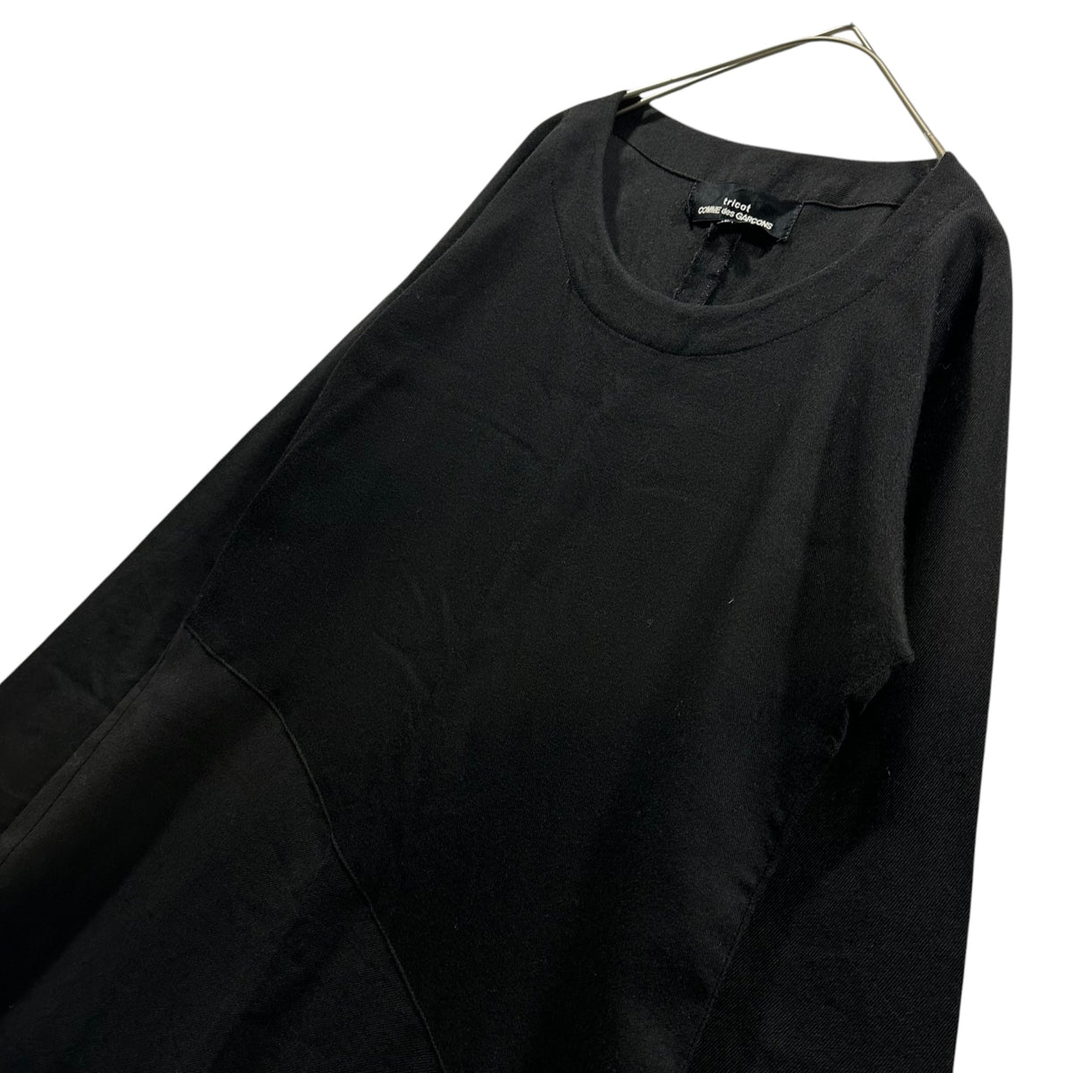tricot COMME des GARCONS(トリココムデギャルソン) 1994AW Long-Sleeve Flare Long Dress 長袖 フレア ロング ワンピース TO-04029M M ブラック AD1994 90s アーカイブ