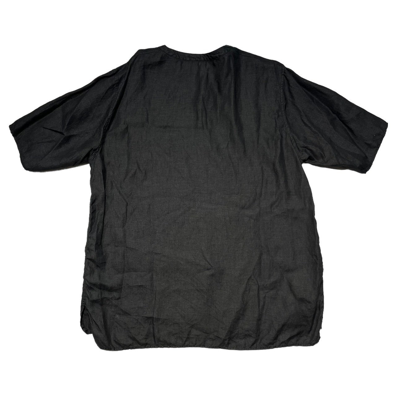 MITTAN(ミッタン) 大麻 プルオーバー ヘンリーネック カットソー 3(L程度) ブラック シャツ