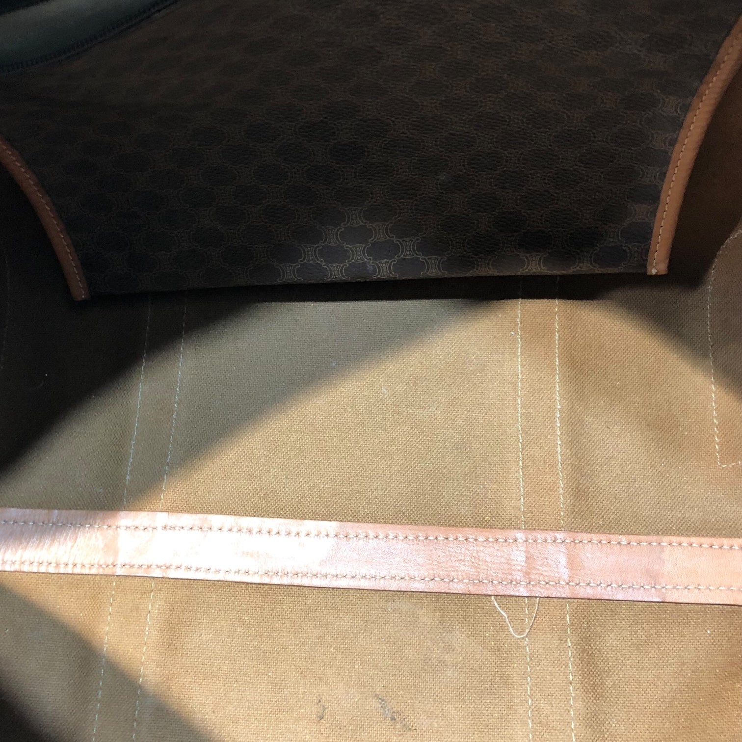 CELINE(セリーヌ) macadam pattern boston bag マカダム柄 ボストン バッグ M11 ブラウン OLD ヴィンテージ 旅行鞄