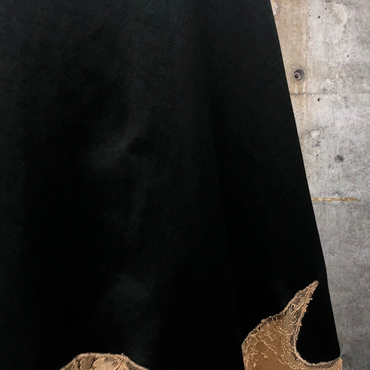 OFF WHITE(オフホワイト) レースロングキャミソールドレス/キャミソールワンピース OWDB048R18748027 38(Mサイズ程度) ブラック