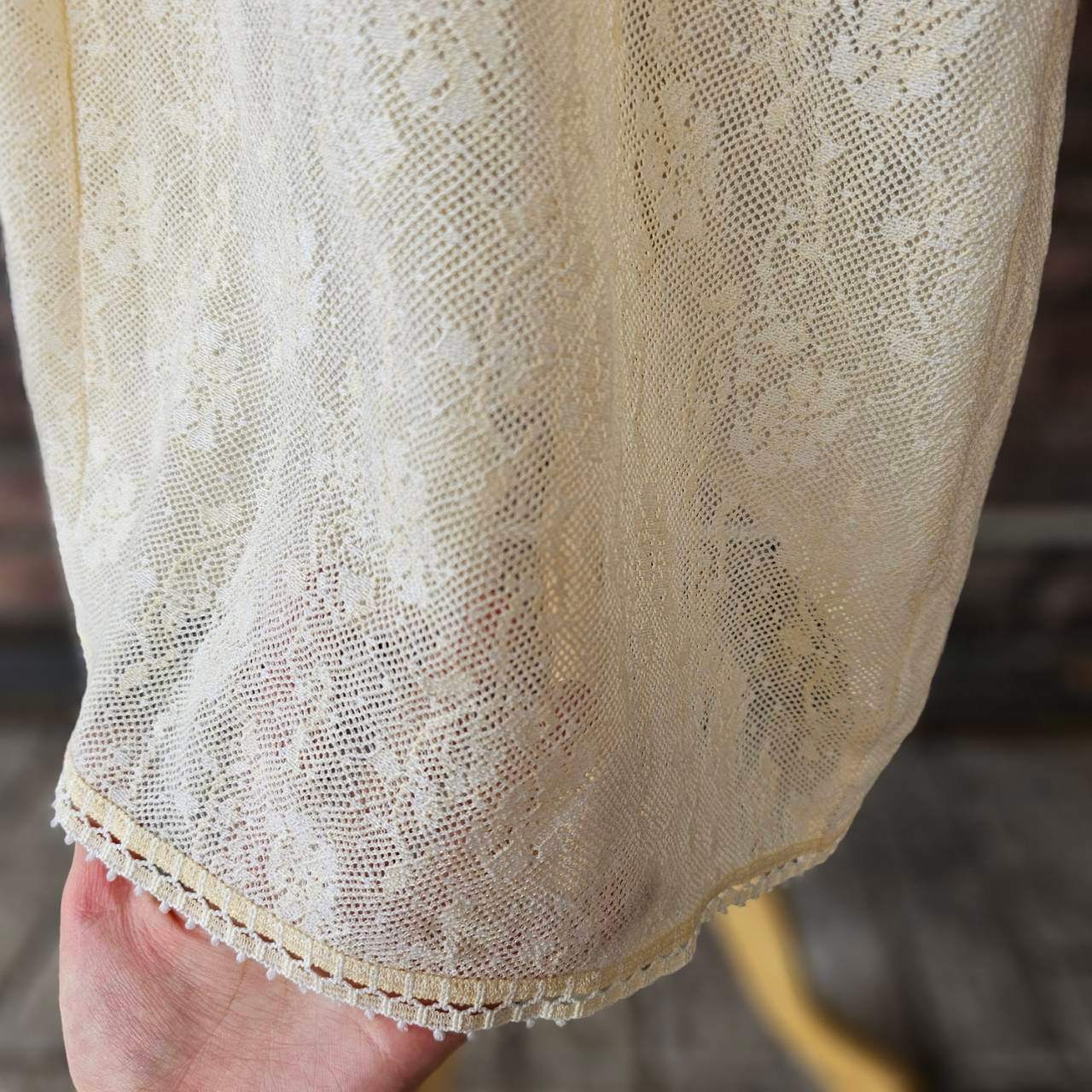 VINTAGE(ヴィンテージ) 60~70's knit lace pullover button dress ニットレース プルオーバー ボタン ワンピース SIZE 40(M~L) ベージュ SWISS VINTAGE