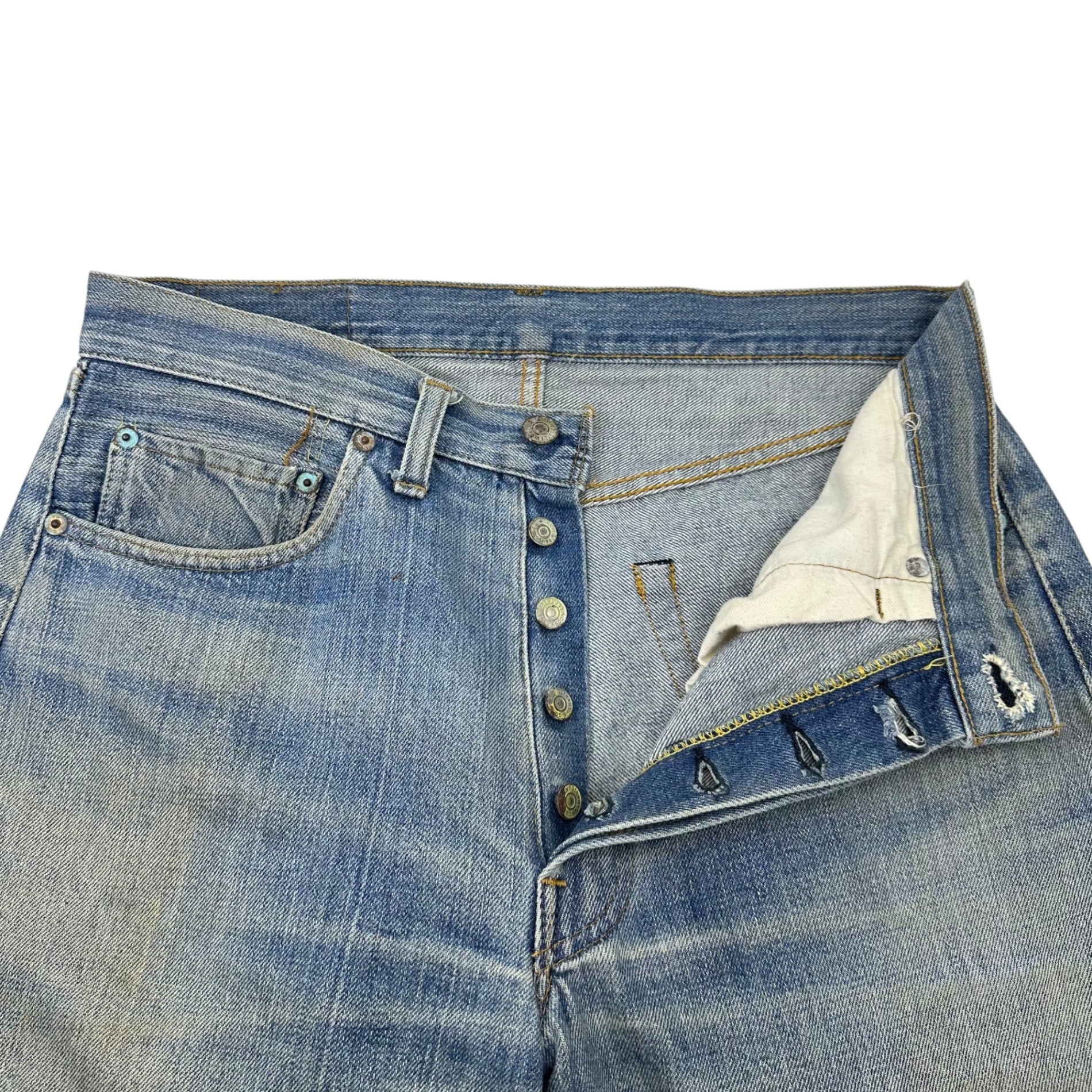 Levi's(リーバイス) 70's 501 66前期 vintage denim pants ヴィンテージ デニム パンツ W33 L31 インディゴ 70年代 76年4月製造 裏ボタン6 リペア無し