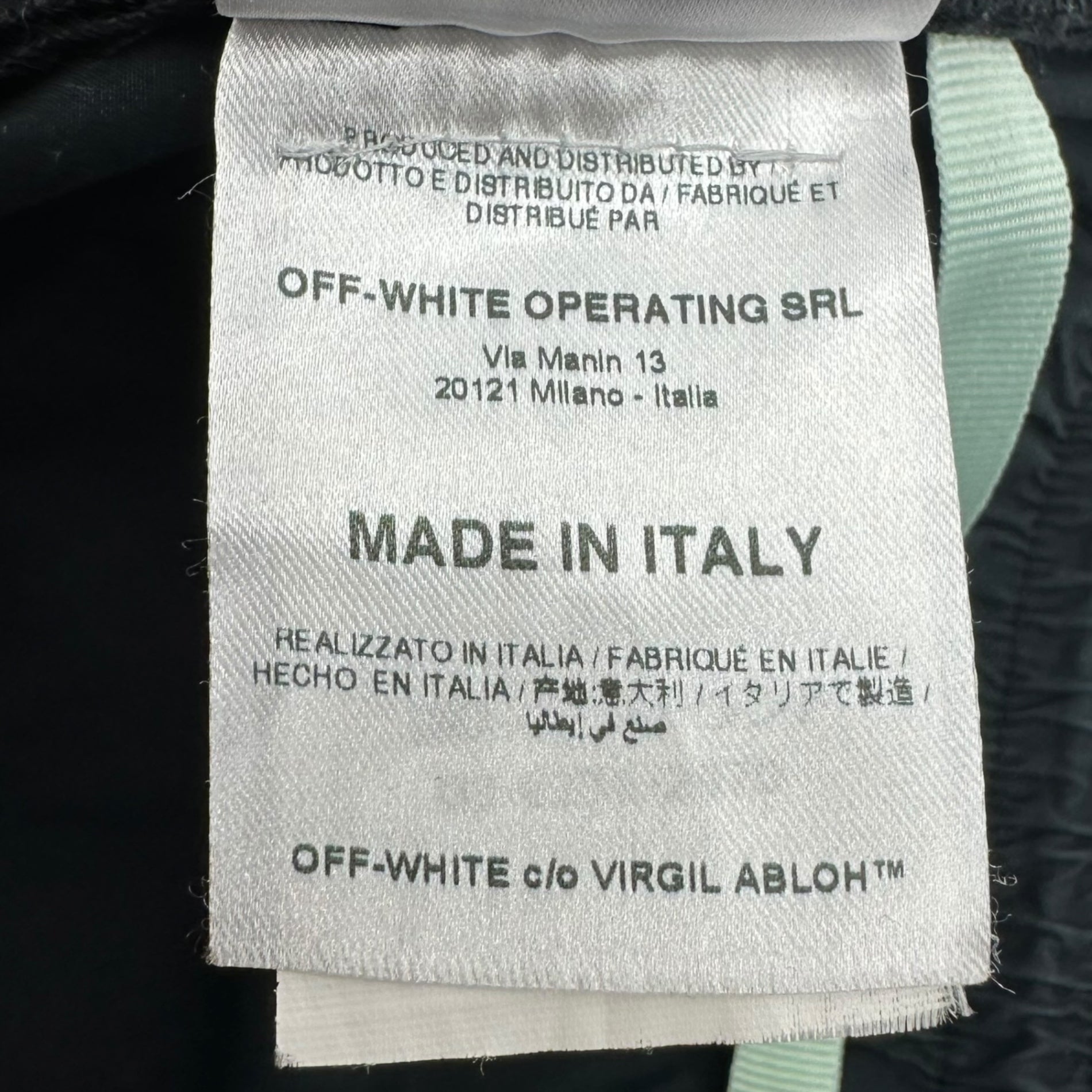 Off-White(オフホワイト) Gimmick zip buckle jogger pants ギミック ジップ バックル ジョガー パンツ OMCA069S18938008 L ブラック ヴァージルアブロー カーゴ