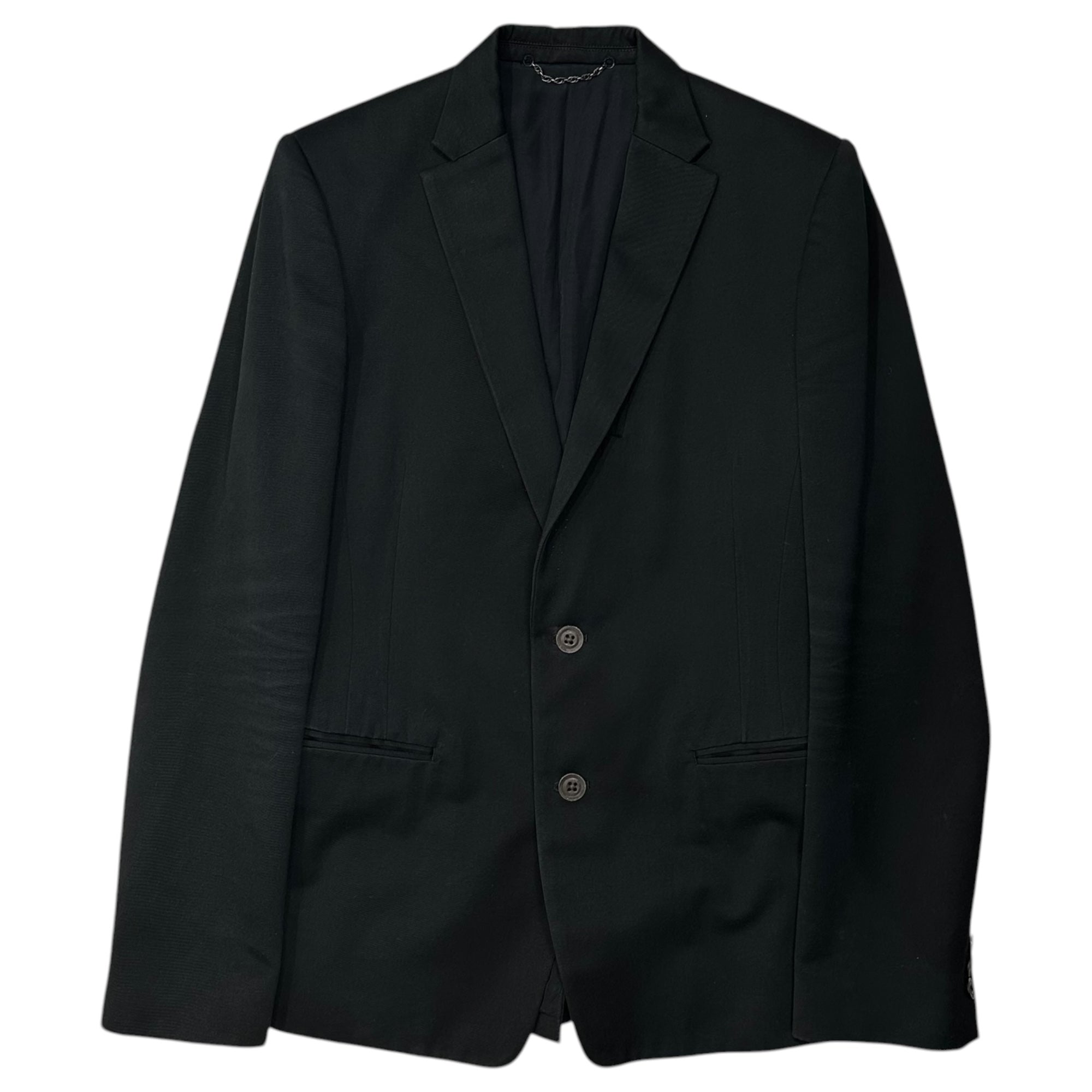 The Viridi-anne(ザヴィリディアン) 07AW Angora/Wool/Cotton Tailored Jacket アンゴラ ウール コットン 2B テーラード ジャケット VI-1087-06 2 ブラック 00's