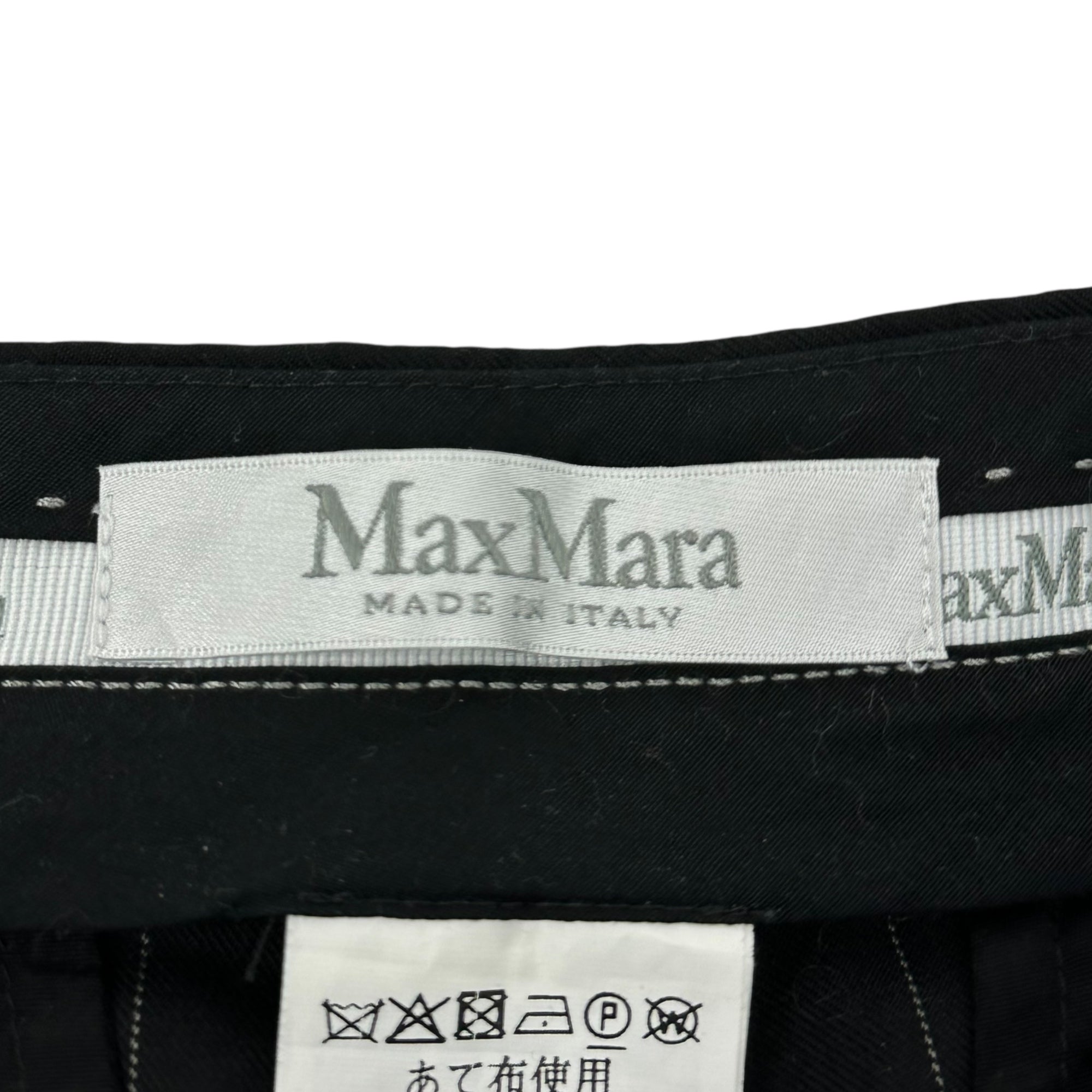 MAX MARA(マックスマーラ) Wide baggy striped pants ワイド バギー ストライプ パンツ 23113608396 36 ブラック