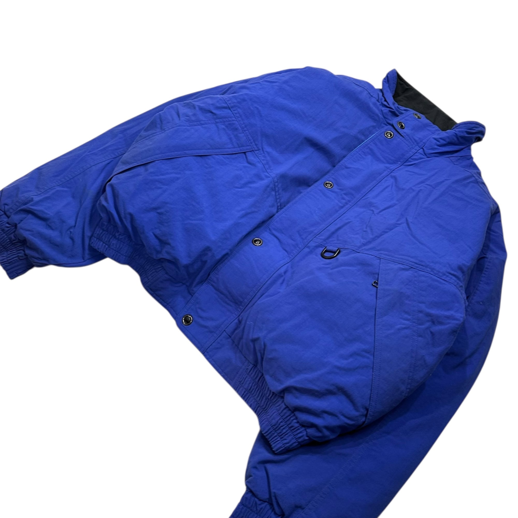 Eddie Bauer(エディーバウアー) 80~90's Short-length Ski Down Jacket 80年 90年代 ショート丈 スキー ダウン ジャケット 9647 L ブルー×ターコイズ 黒タグ ヴィンテージ