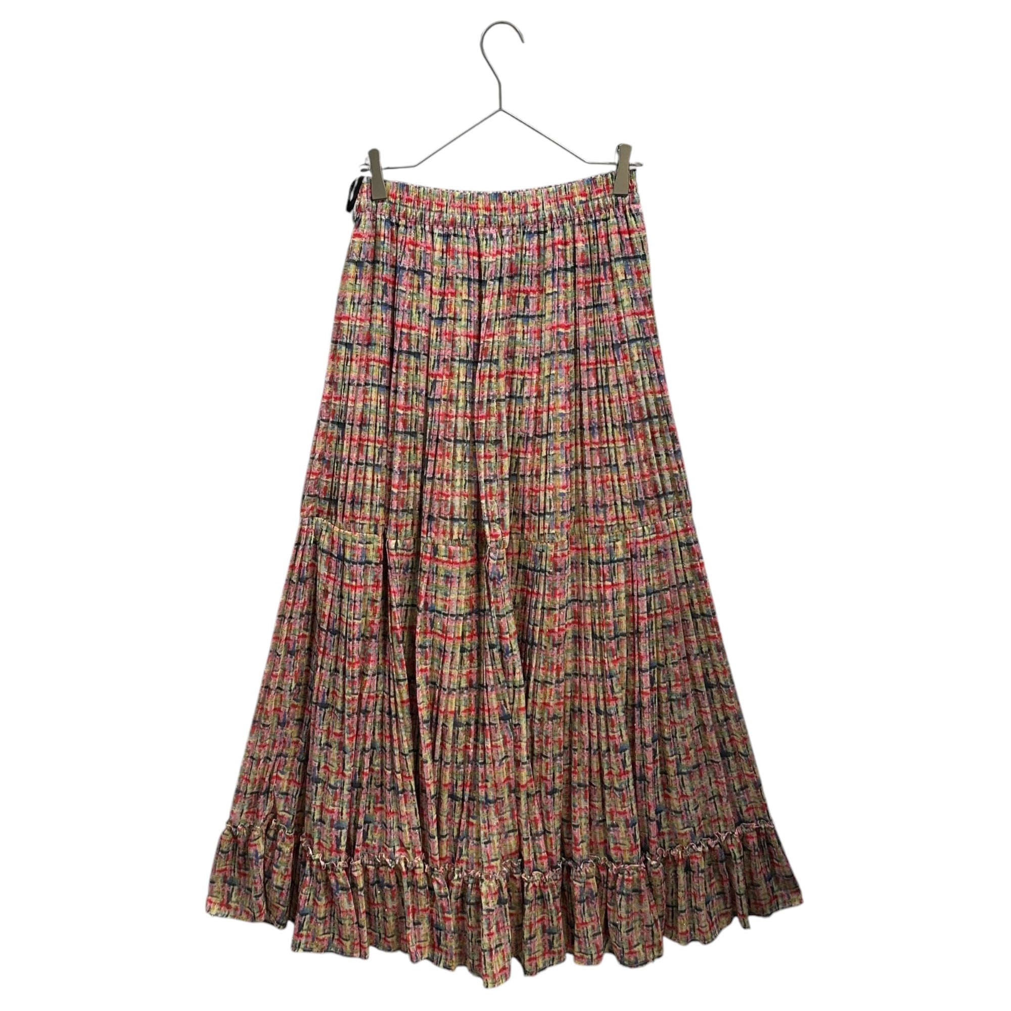 sov.(ソブダブルスタンダードクロージング) All-Over Print Pleated Long Maxi Skirt 総柄 プリーツ ロング マキシ スカート 0502-021-251A 38 マルチカラー