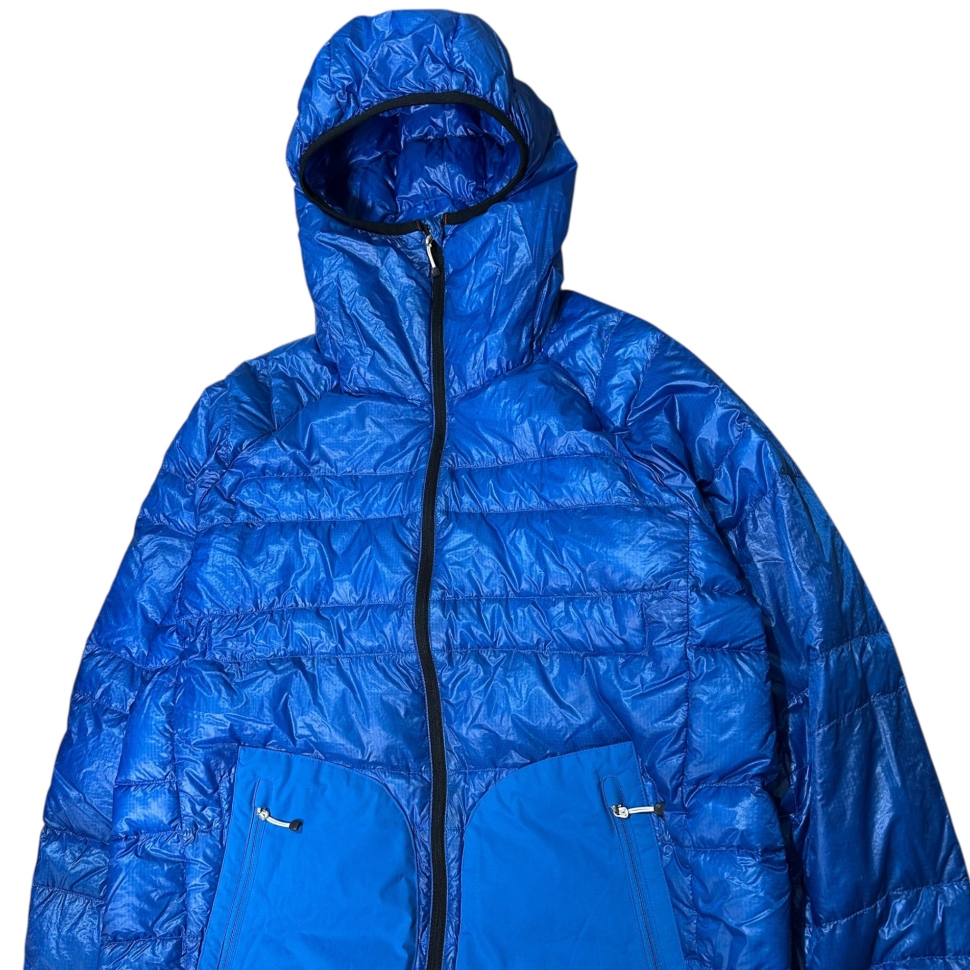 THE NORTH FACE×BEDWIN(ザノースフェイス×ベドウィン) 別注 LIGHT HEAT HOODIE ライト ヒート フーディー ND19070E 2(M) ブルー ダウン ジャケット コラボ
