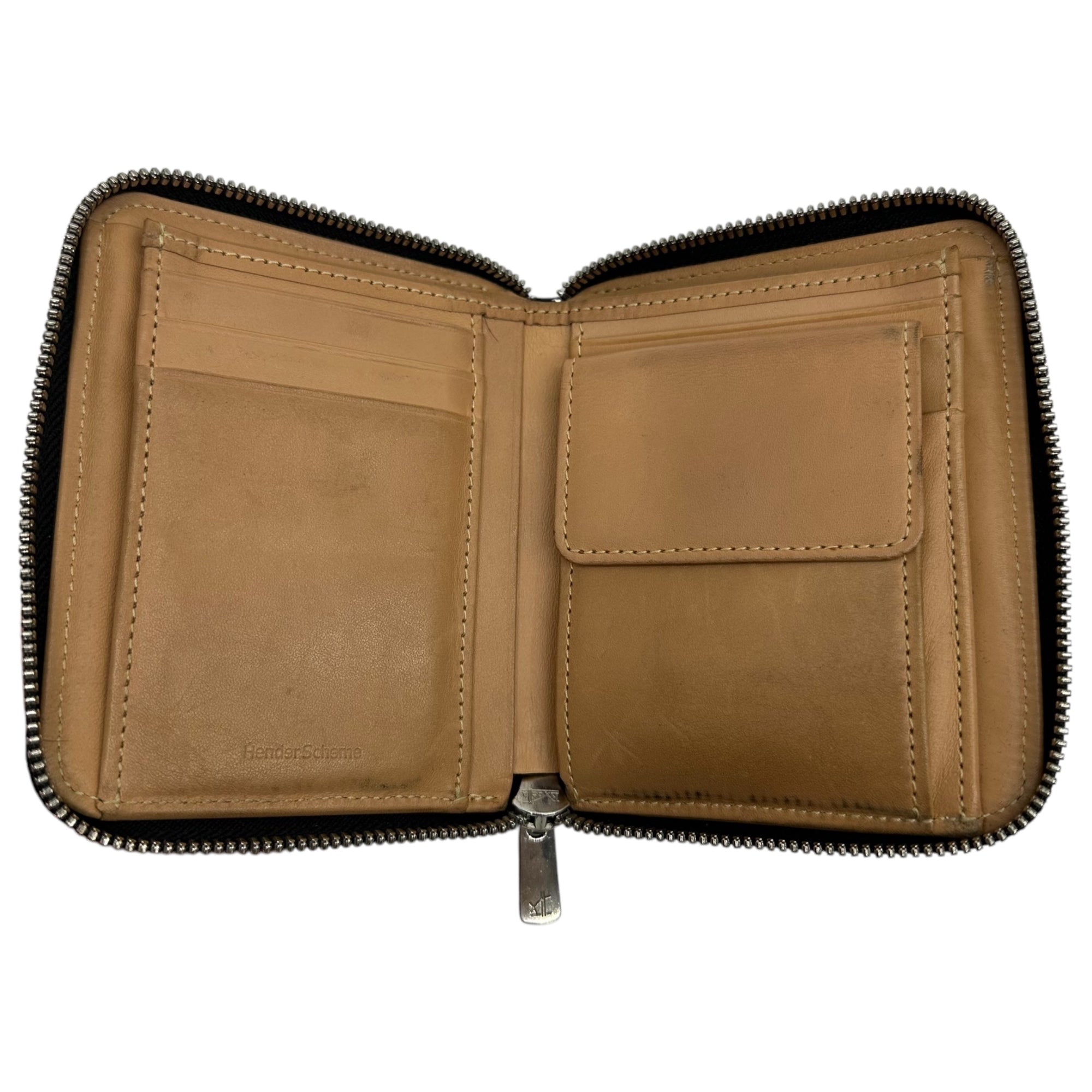 Hender Scheme(エンダースキーマ) Round zip leather compact wallet ラウンドジップ レザー コンパクト ウォレット 財布 ブラック