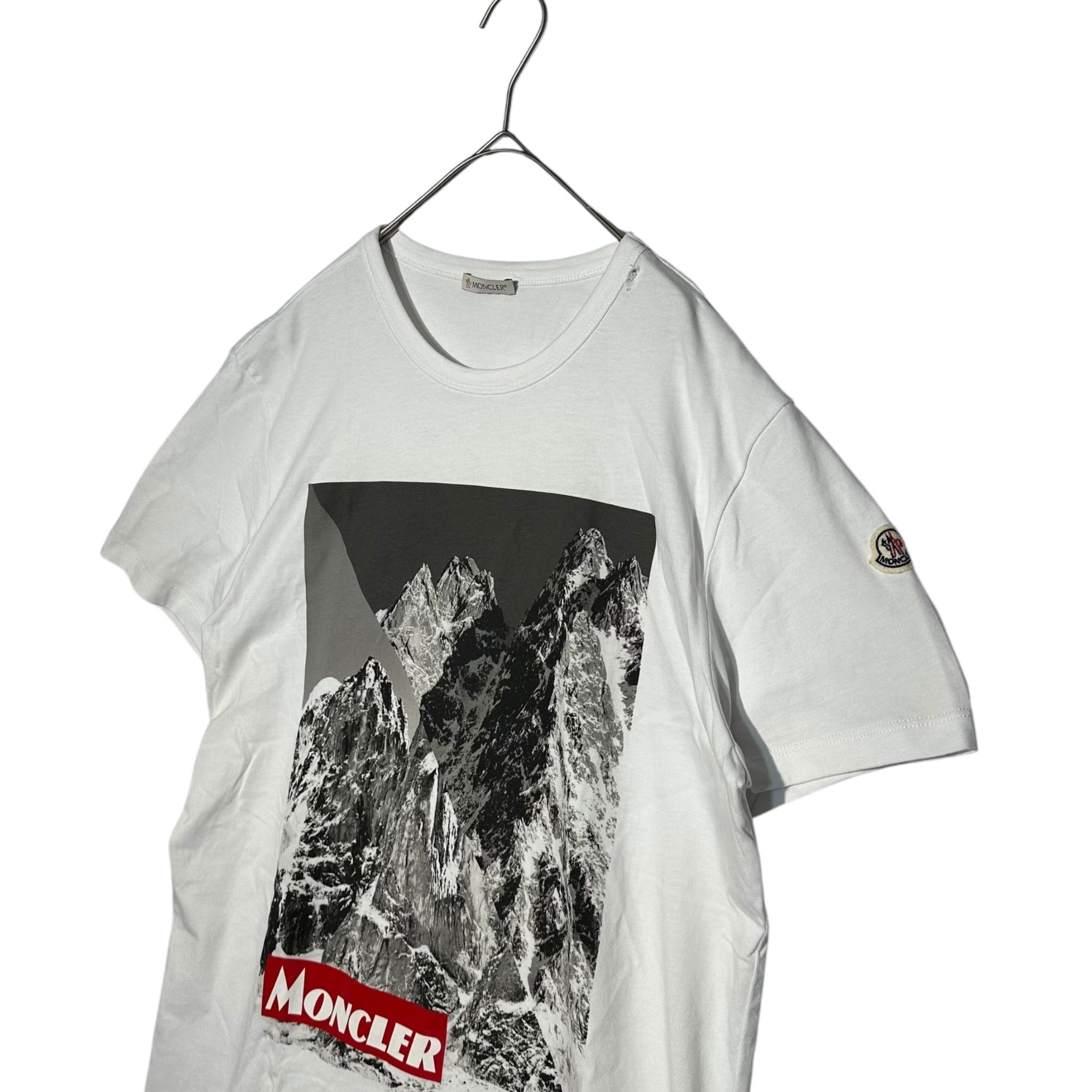 MONCLER(モンクレール) Iceberg Print Logo Patch T-Shirt 氷山 プリント ロゴ ワッペン Tシャツ E20918048350 L ホワイト