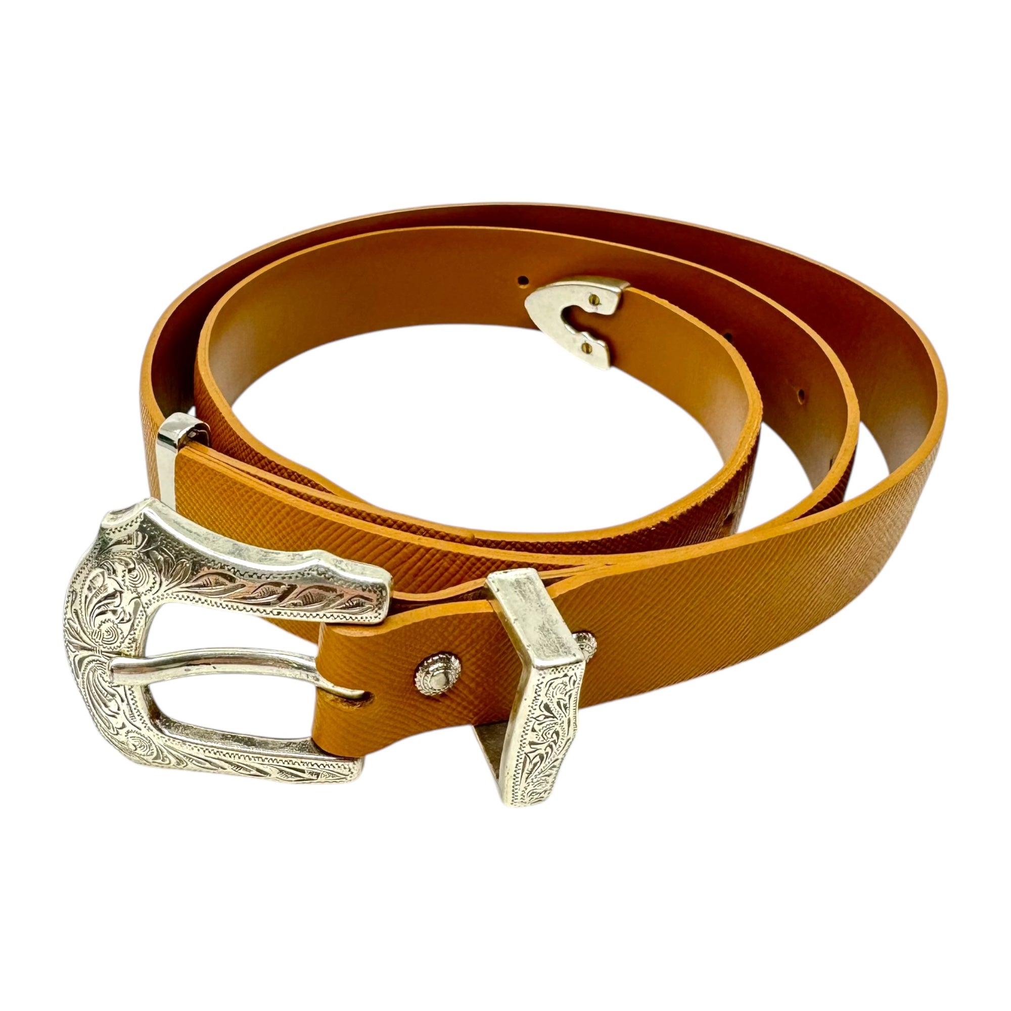 TOGA VIRILIS(トーガビリリース) LEATHER BELT ウエスタン レザー ベルト TV12-AH359 ONE ブラウン