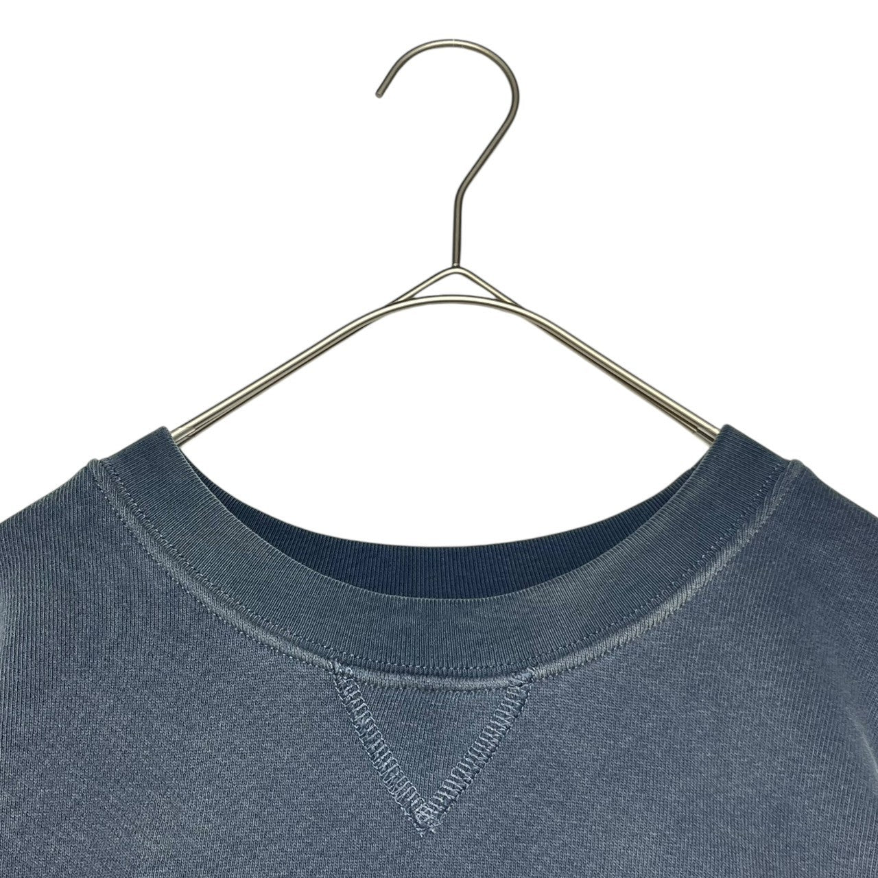 MAISON MARGIELA(メゾンマルジェラ) 23SS ① ⑩ Vintage processed cut-off logo sweatshirts ヴィンテージ 加工 カットオフ ロゴ スウェット S51GU0126 S ネイビー ユニセックス ショート丈