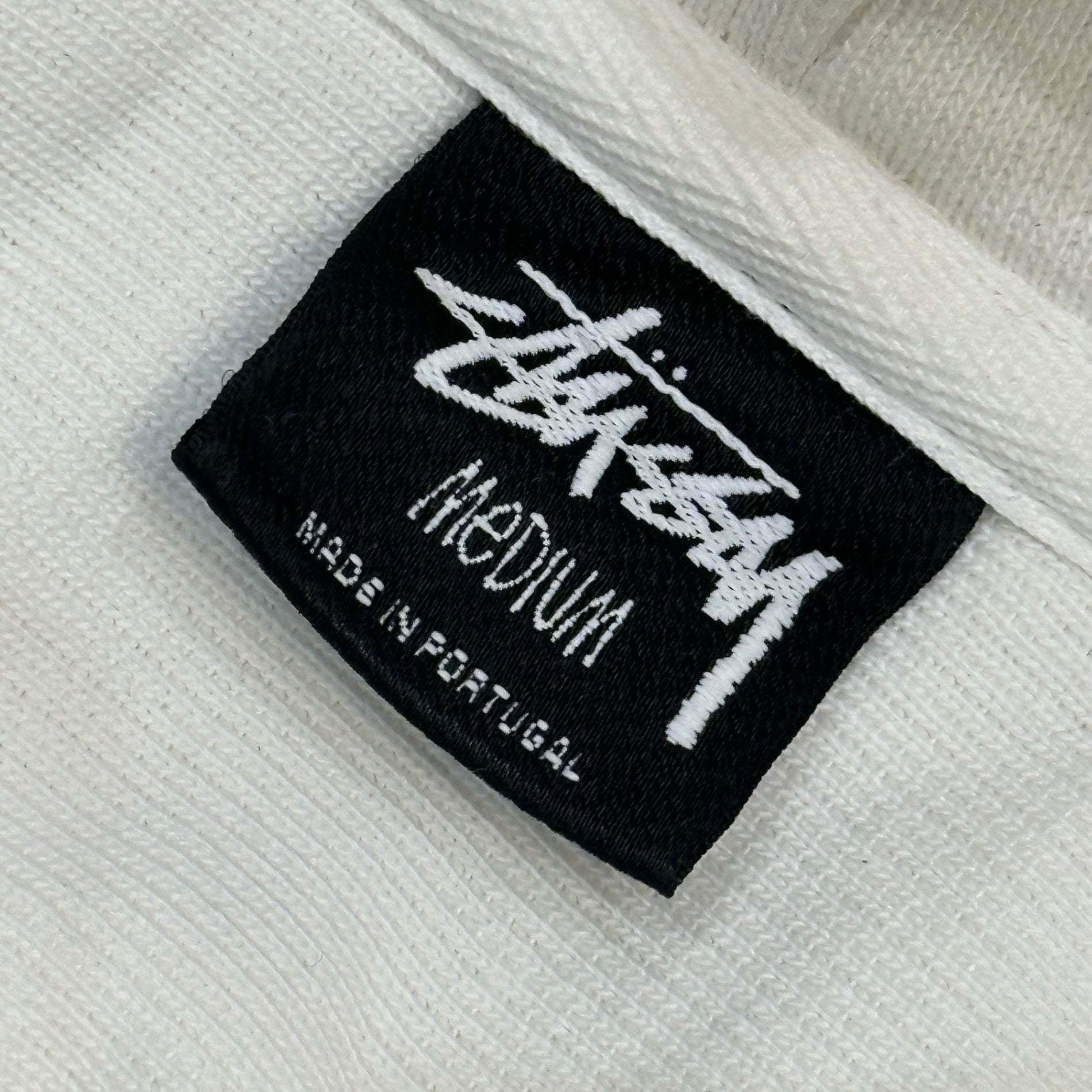 STUSSY(ステューシー) Built Built Tough Pigment Dyed Hoodie ロゴ フーディー M ホワイト プルオーバー パーカー