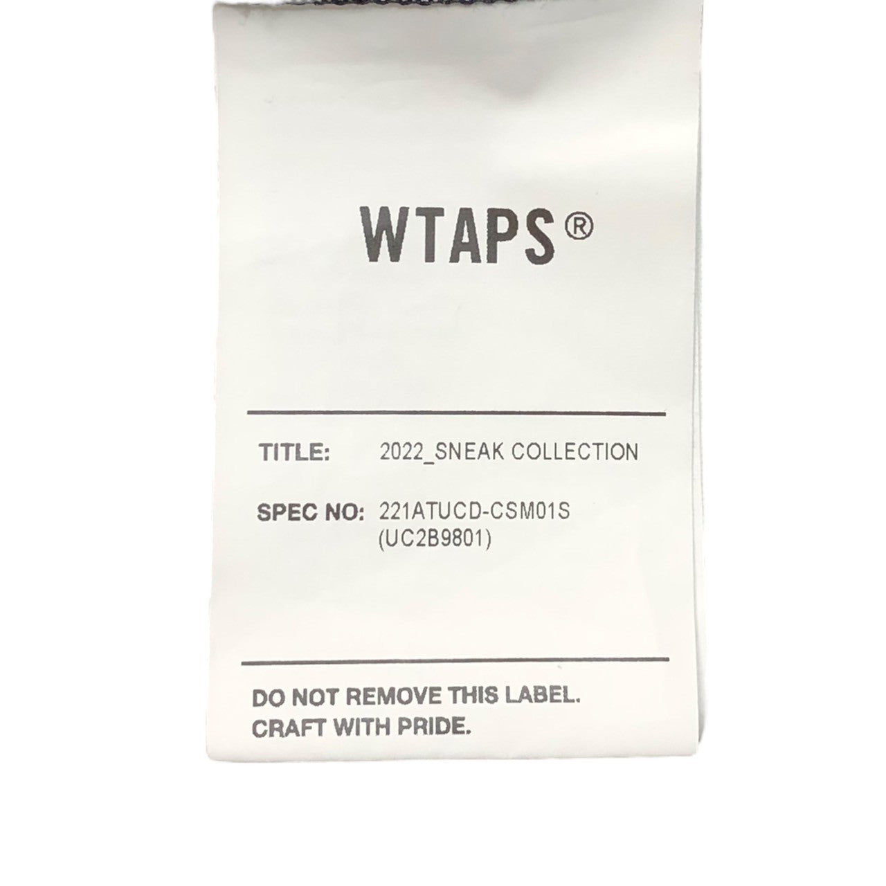 WTAPS×UNDERCOVER(ダブルタップス×アンダーカバー) GIG SS COTTON TEE コラボ タグ 半袖 Tシャツ 221ATUCD-CSM01S 02(M程度) ブラック