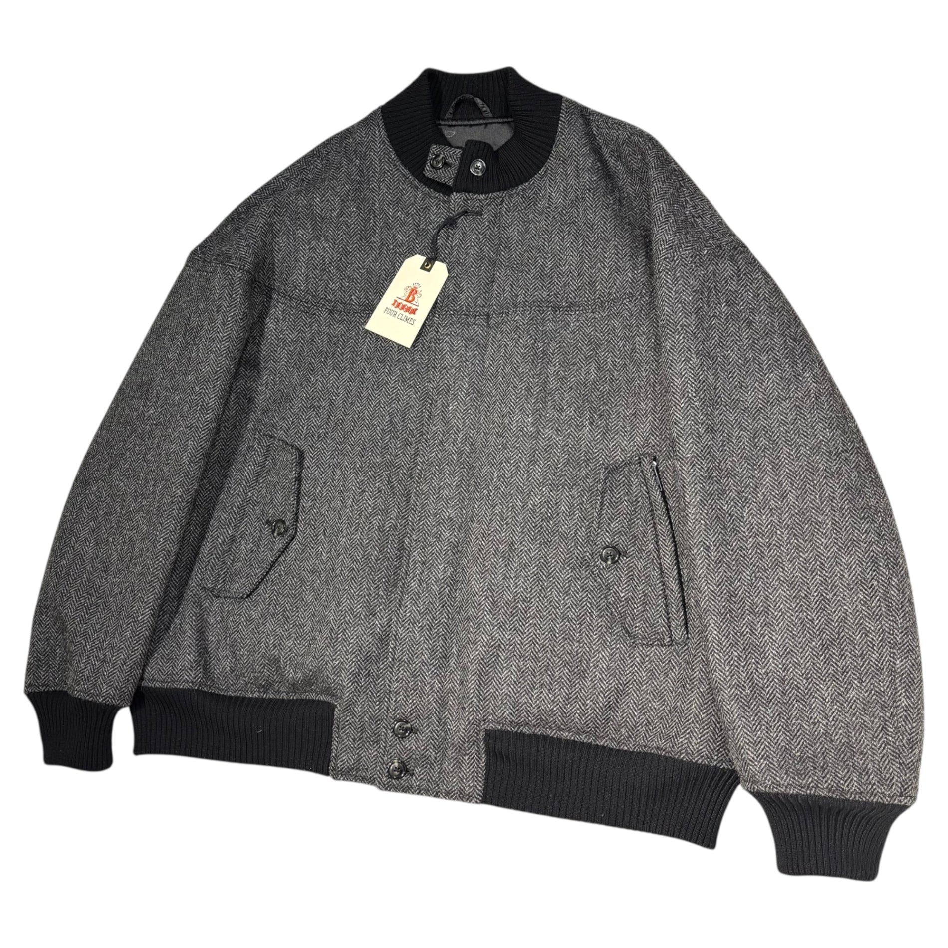 BARACUTA FOUR CLIMES(バラクータ フォークライム) 24AW HERRINGBONE DERBY FC JK ヘリンボーン ウール ダービー ジャケット BRCPS1001 L グレー 参考定価145,000円+税 ENGINEERED GARMENTSデザイナー・鈴木大器氏デザイン