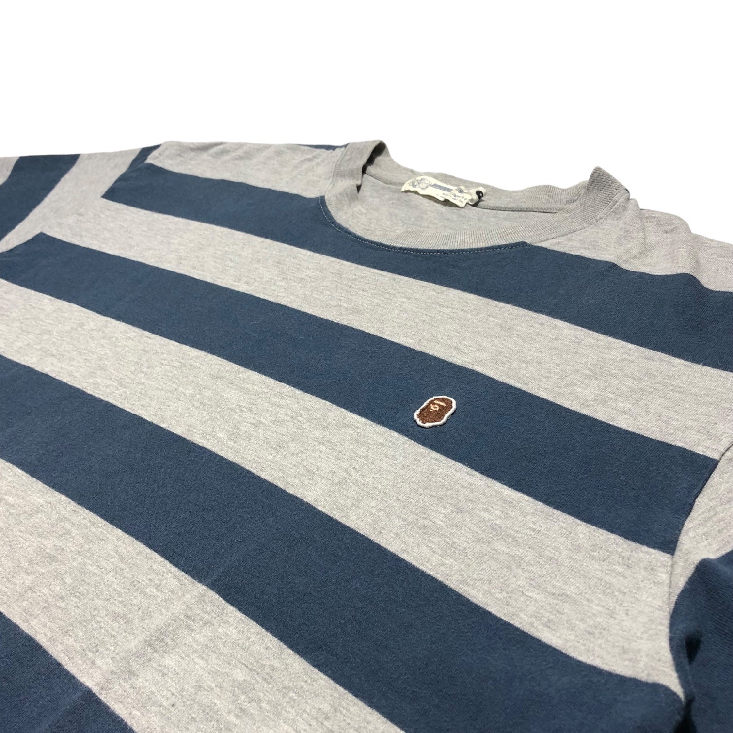 A BATHING APE(アベイシングエイプ) 90's border T-shirt 90年代 ボーダー L グレー×ネイビー
