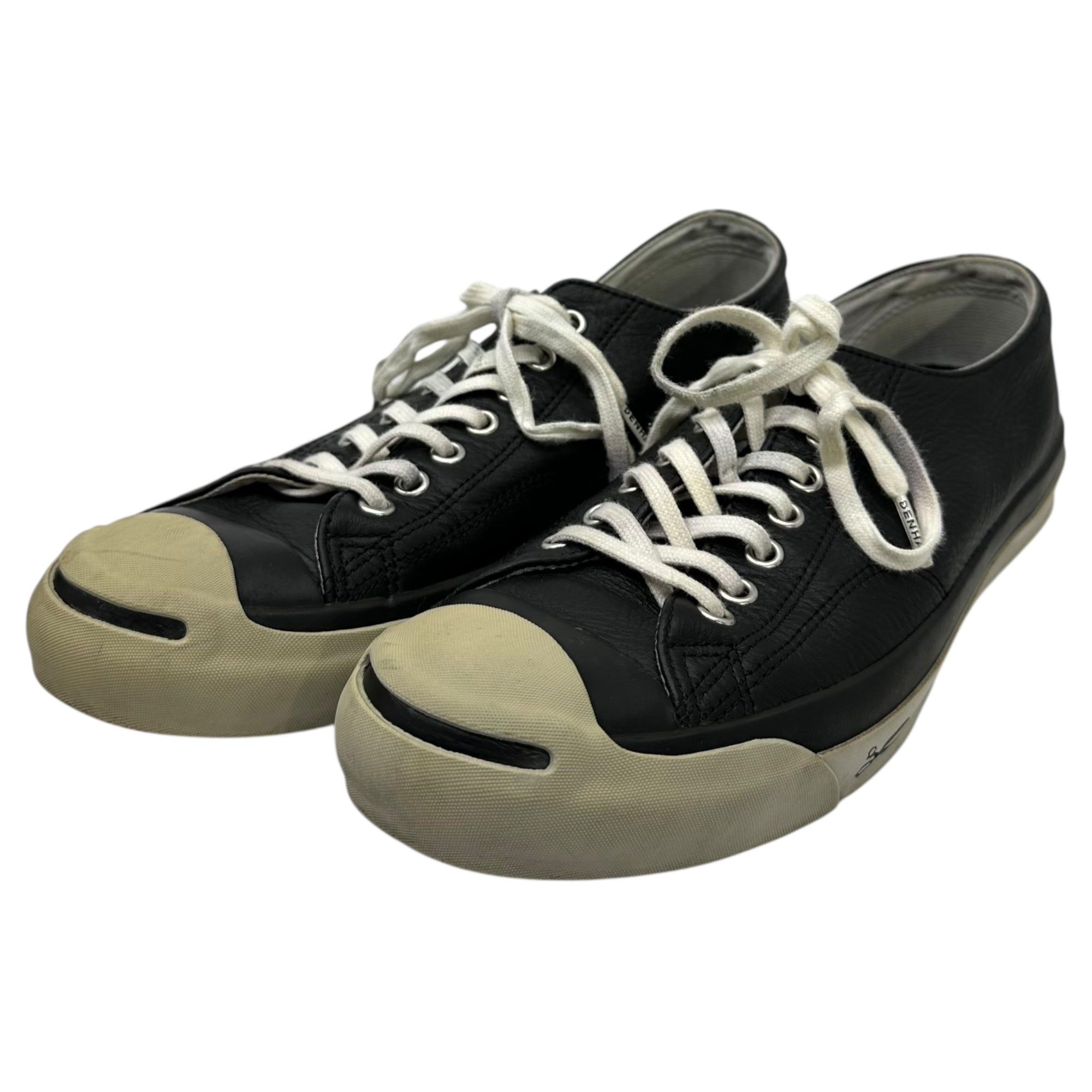 DENHAM×CONVERSE(デンハム×コンバース) LEATHER JACK PURCELL レザー ジャックパーセル ローカット スニーカー 1CL873 27.0cm ブラック