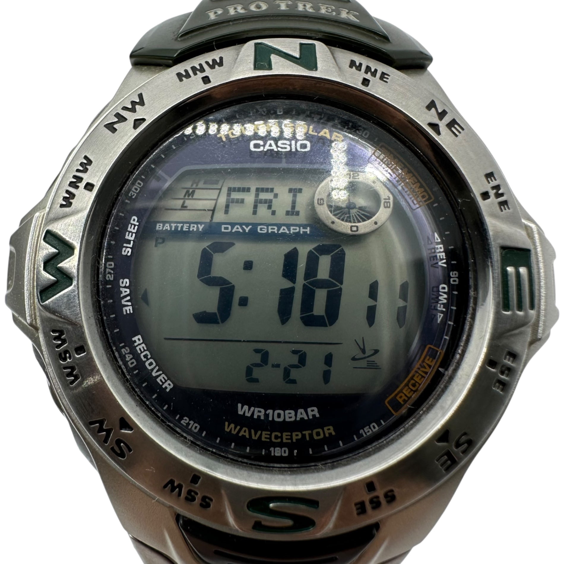 CASIO(カシオ) PROTREK プロテック ソーラー デジタル ウォッチ PRW-100BJ ブラック×シルバー 腕時計 アウトドア