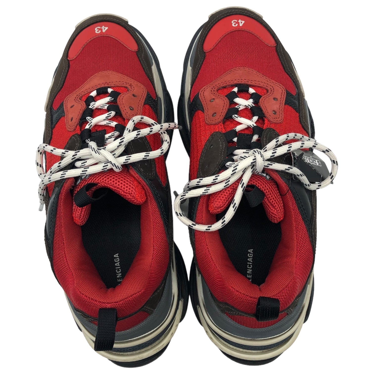 BALENCIAGA(バレンシアガ) 19SS Triple S shoes トリプルエス 516440 28.5cm レッド 箱付 ダット 厚底 テック ボリューム スニーカー