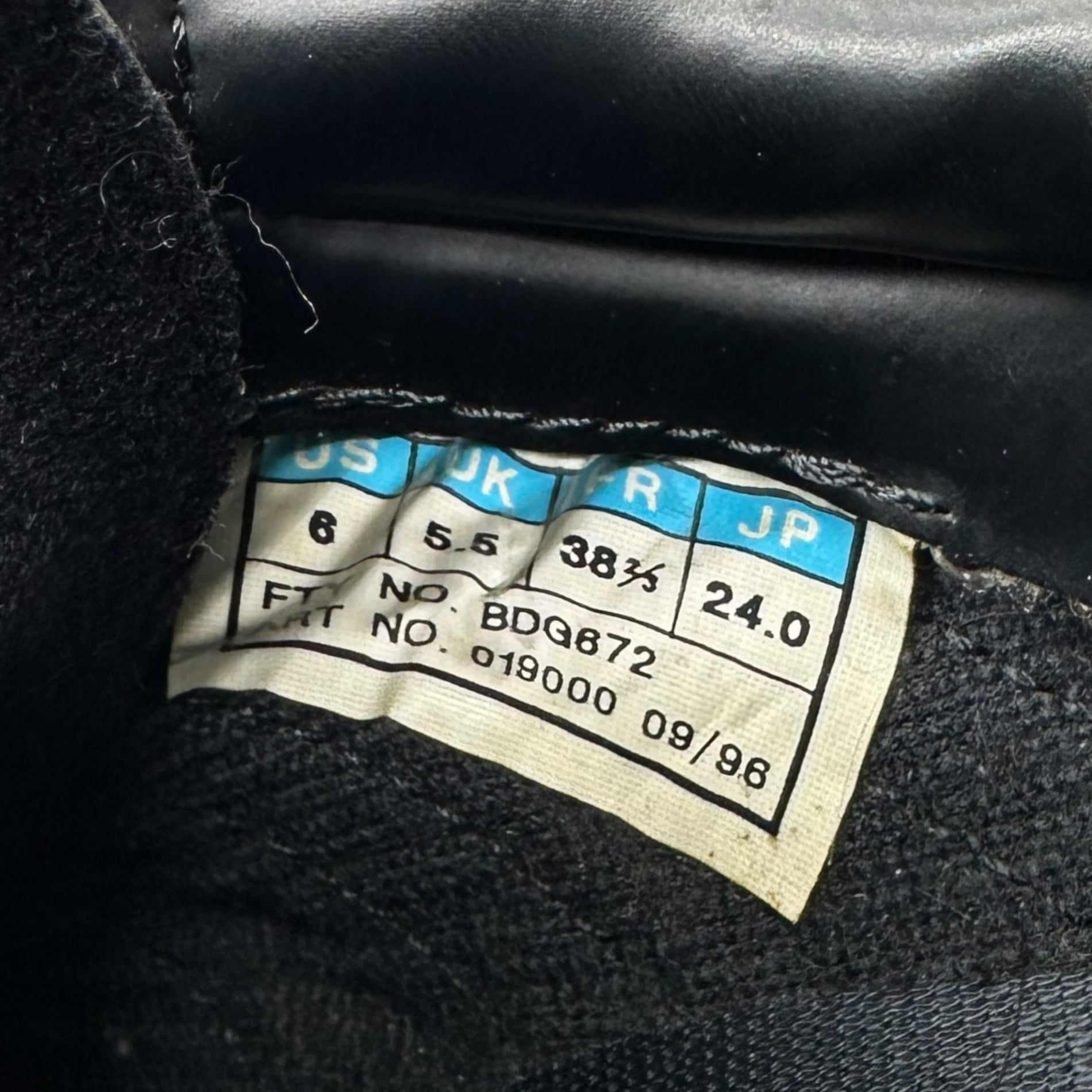 adidas(アディダス) 90's Vintage Samba Leather ヴィンテージ サンバ レザー 019000 24cm ブラック 90年代 1996年製 ローカット スニーカー