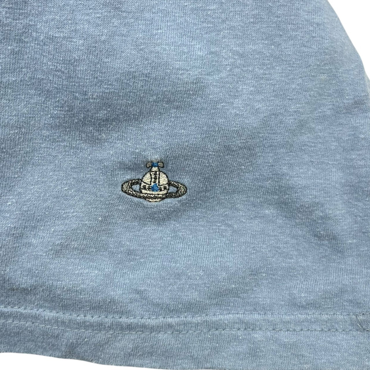 Vivienne Westwood MAN(ヴィヴィアンウエストウッドマン) Layered Stole S/ST shirt レイヤード ストール ストール Tシャツ VW-J2-88877 44(XS~S程度) スカイブルー