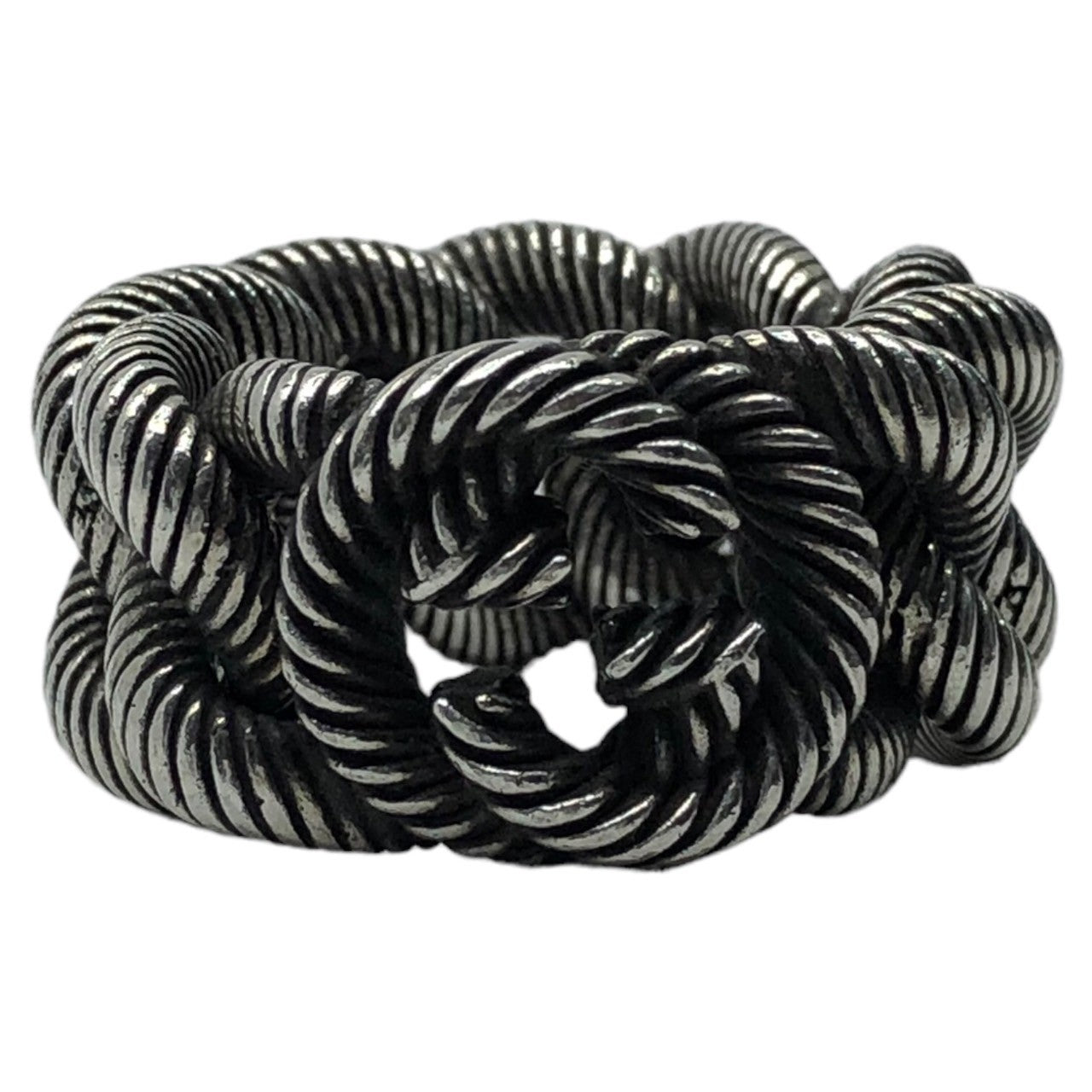 GUCCI(グッチ) Interlocking G chainring インターロッキングG チェーン リング ゴルメット Ag925/SV925 599740 J8400 0811 19 シルバー