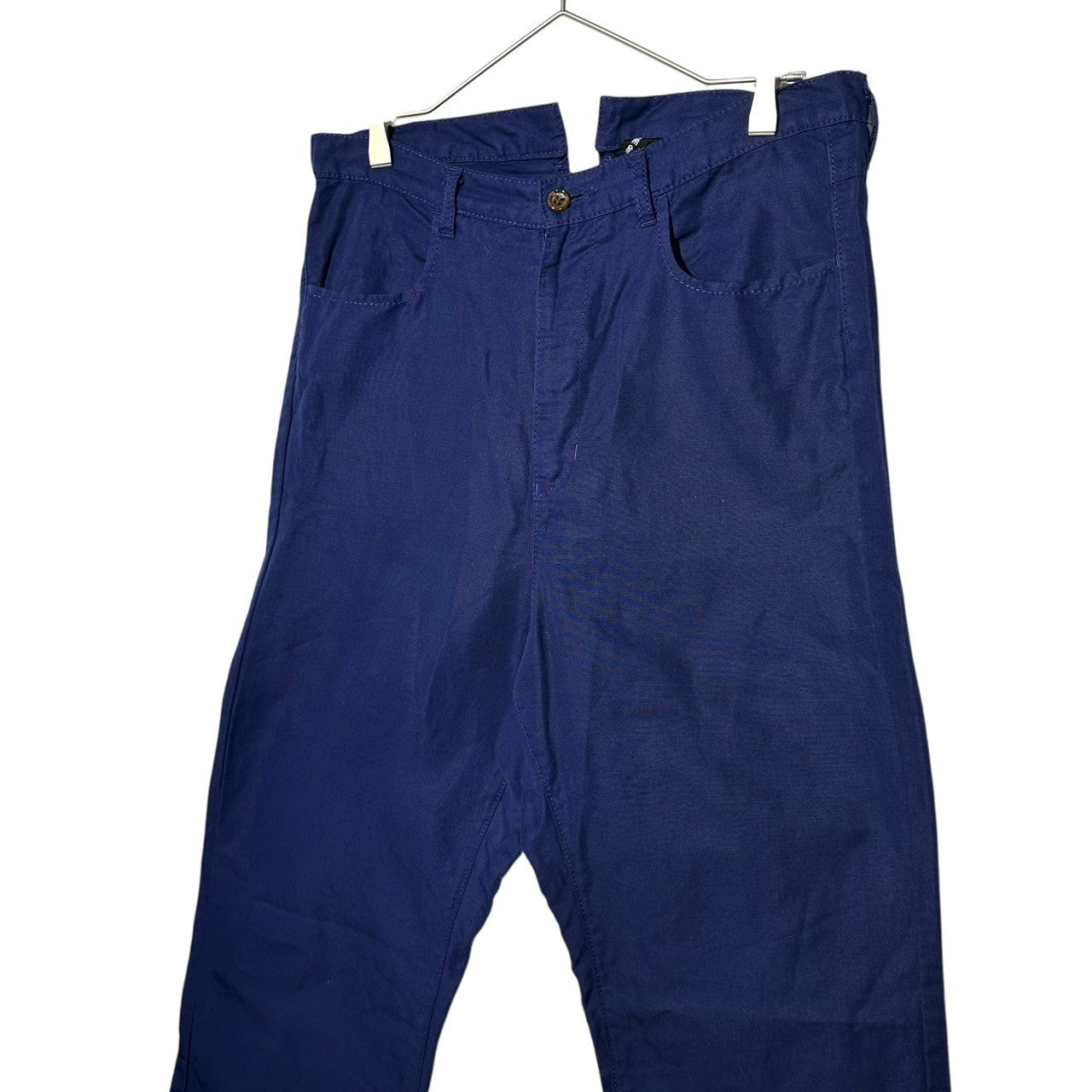 tricot COMME des GARCONS(トリココムデギャルソン) 11SS Cotton Linen Satinback Pants コットン リネン シンチバック パンツ TG-P020 M ネイビー AD2010