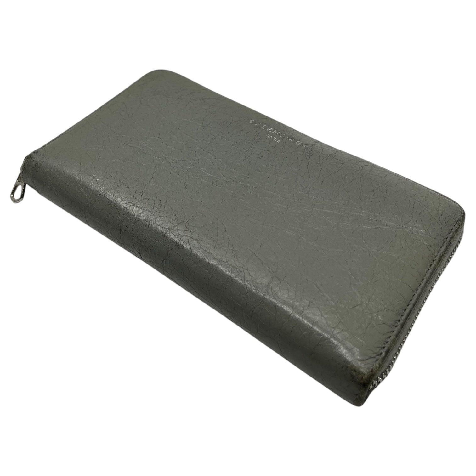 BALENCIAGA(バレンシアガ) round zip long wallet ラウンドジップ 長財布 グレー
