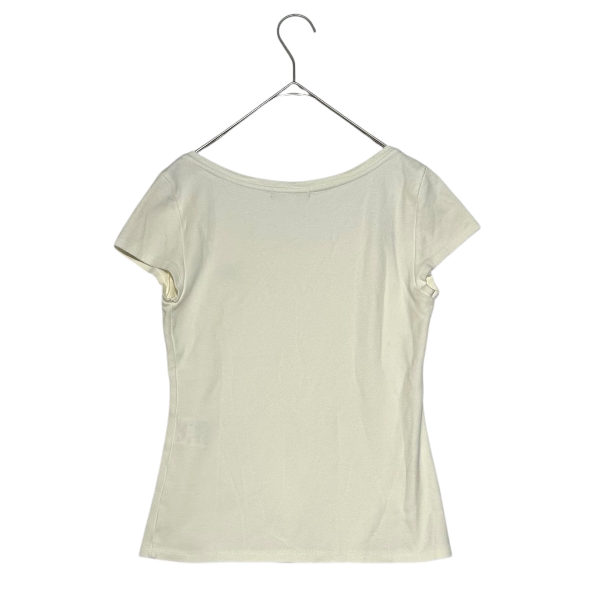 BURBERRY BLUE LABEL(バーバリーブルーレーベル) One-pointed logo short-sleeved cut and sewn ワンポイント ロゴ 半袖 カットソー FAF96-627-01 38(M程度) ホワイト