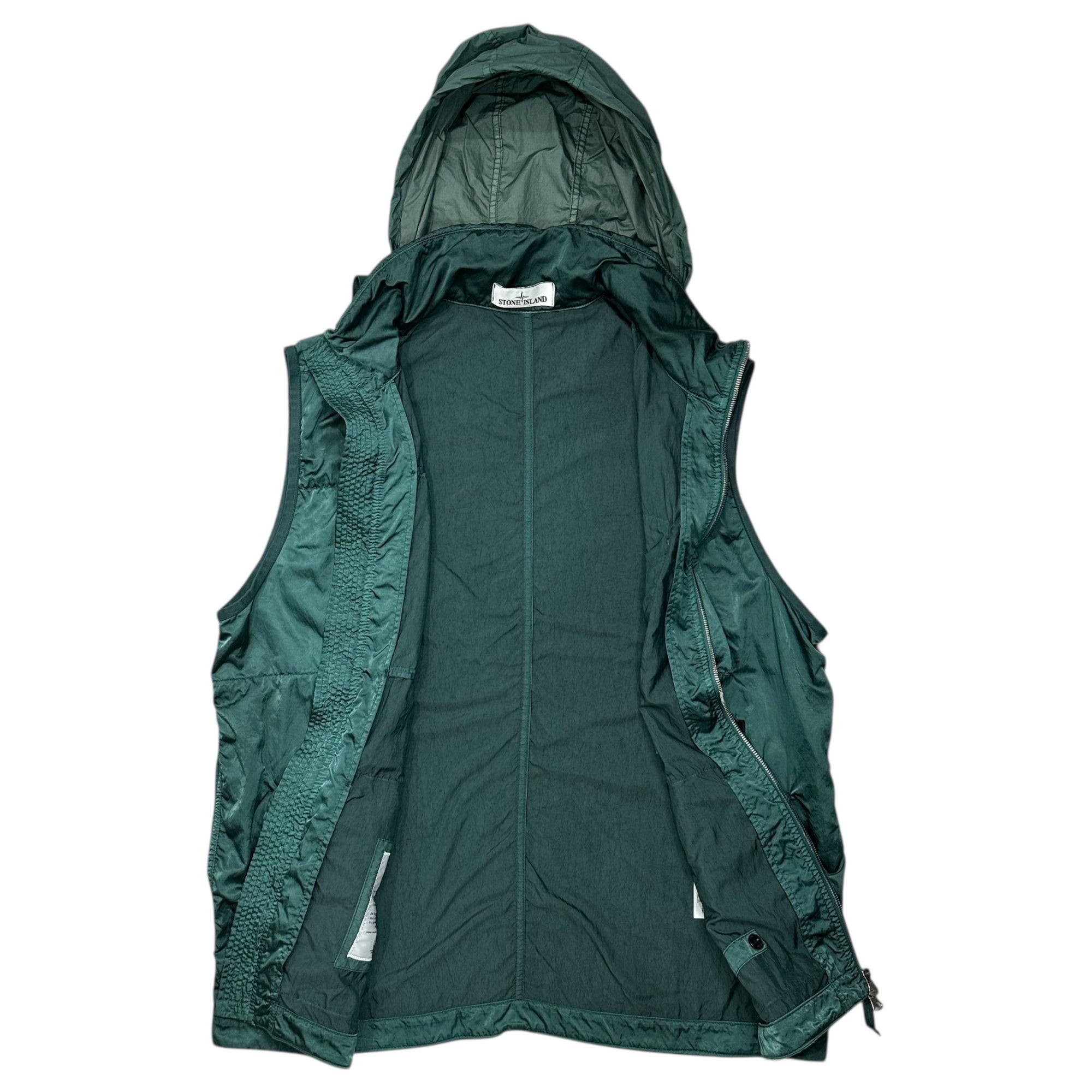 STONE ISLAND(ストーンアイランド) 21SS NYLON RASO-TC VEST ナイロン ベスト 7415G0430 L グリーン