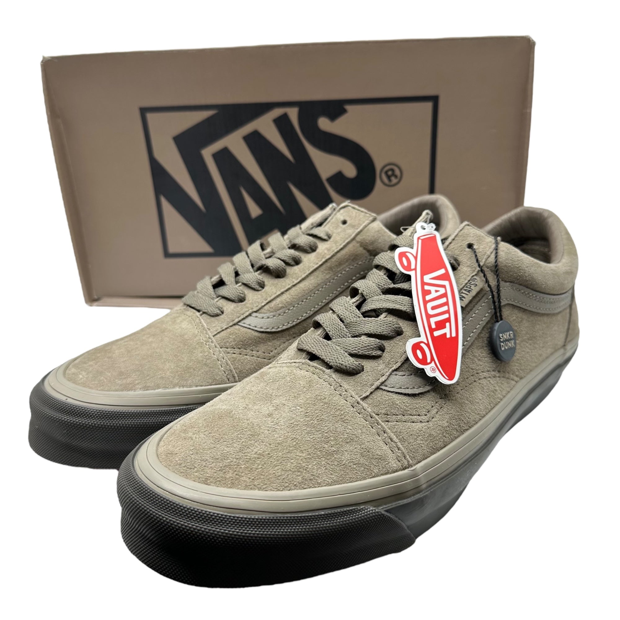 VANS×WTAPS(バンズ×ダブルタップス) 22AW Vault OG Old Skool LX WTAPS Coyote Brown オールド スクール VN0A4P3XBMD1 28.5cm グレー 箱付 コラボ ローカット スニーカー