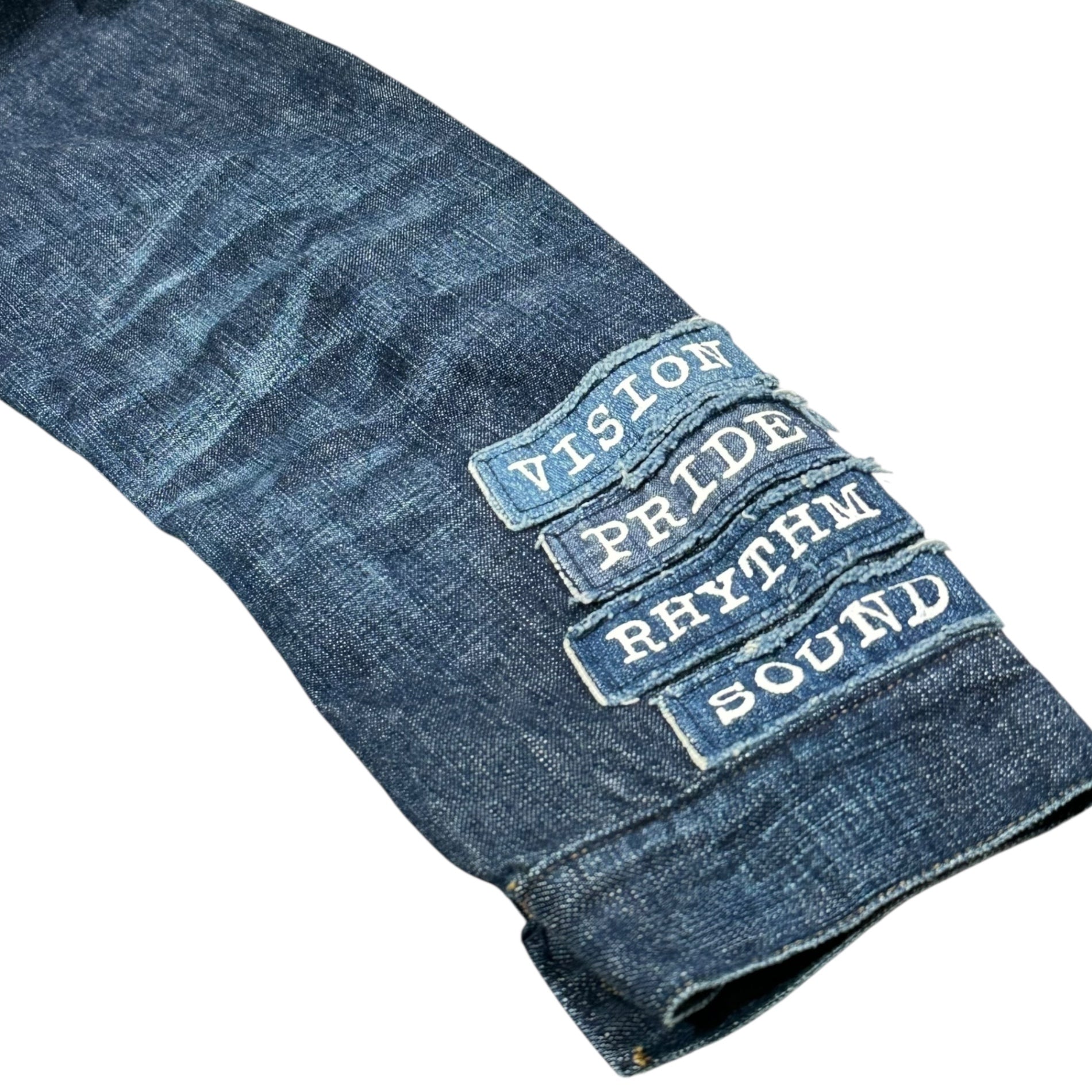 NUMBER (N)INE(ナンバーナイン) 02SS Modern Age Crash Message Denim Jacket モダンエイジ期 クラッシュ メッセージ デニム ジャケット 4(L) インディゴ 宮下貴裕 本人期