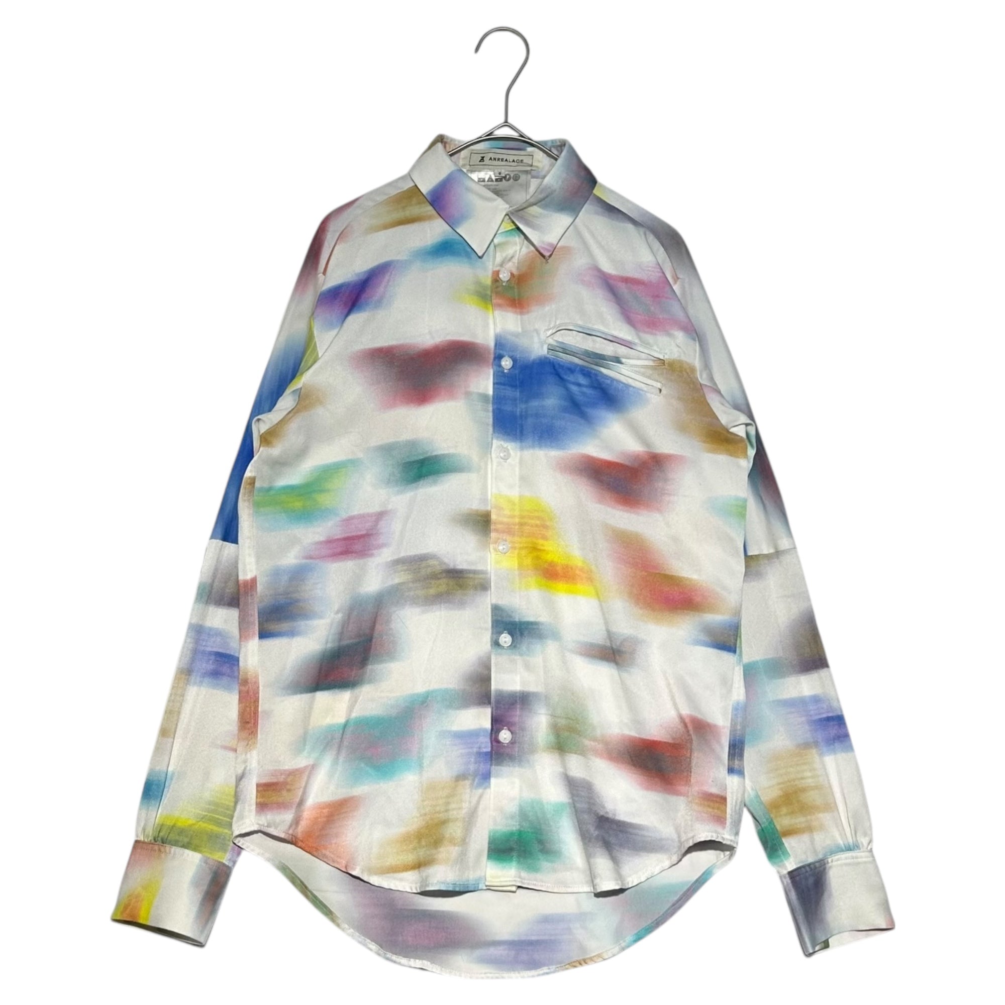 ANREALAGE(アンリアレイジ) 12AW ”TIME期” Neon Polyester L/S Shirt ネオン ポリエステル 長袖 シャツ 81-3-5418-0096 0(XS程度) マルチ
