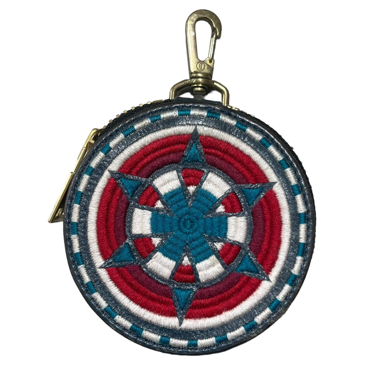 blackmeans(ブラックミーンズ) LEATHER COIN CASE レザー 手裏剣 コインケース 201goods-333 ネイビー×レッド 財布 小銭入れ