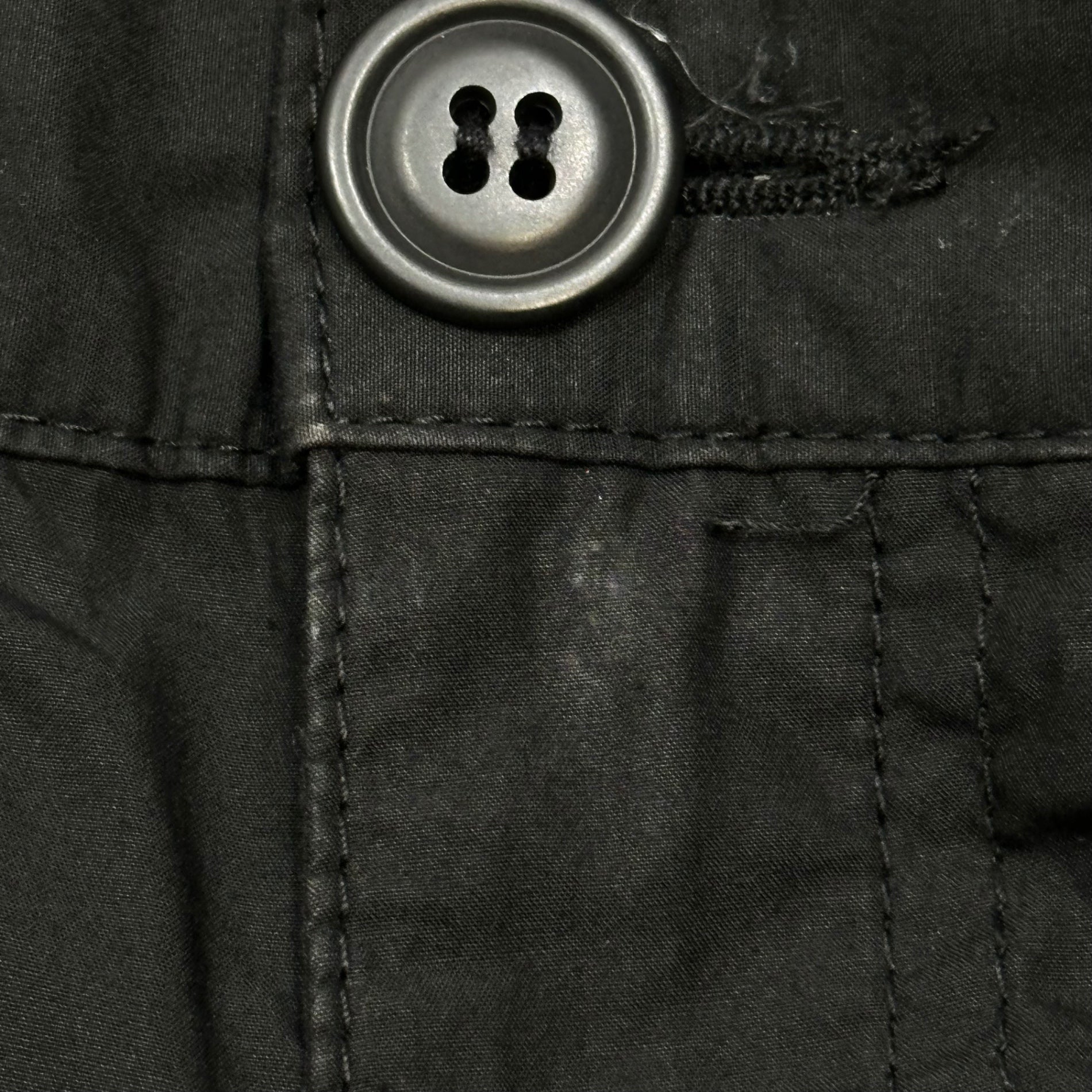 COMME des GARCONS HOMME PLUS(コムデギャルソンオムプリュス) 2008SS Pre-washed Cotton Straight-Leg Pants 製品洗い加工 コットン ストレート パンツ PA-P059 M ブラック AD2007