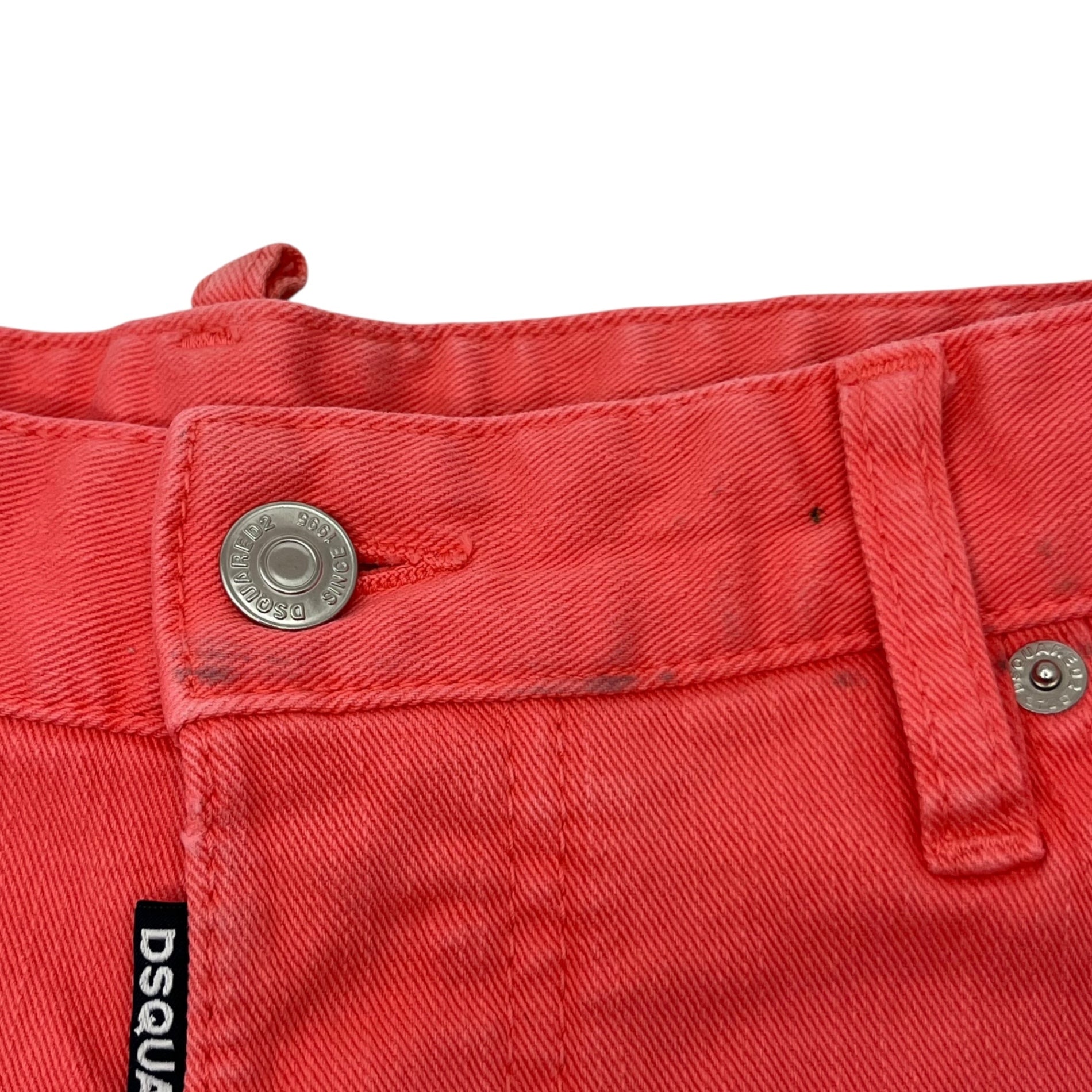 DSQUARED2(ディースクエアード) Tidy Biker Jean テディバイカー ピンクカラー スキニー デニム パンツ S71LB0115 46(M程度) ピンク