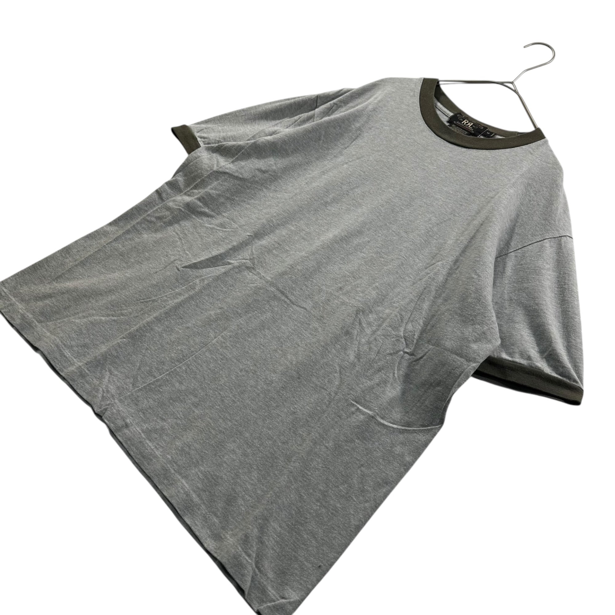 RRL(ダブルアールエル) Cotton Ringer T-shirt コットン リンガー Tシャツ M グレー