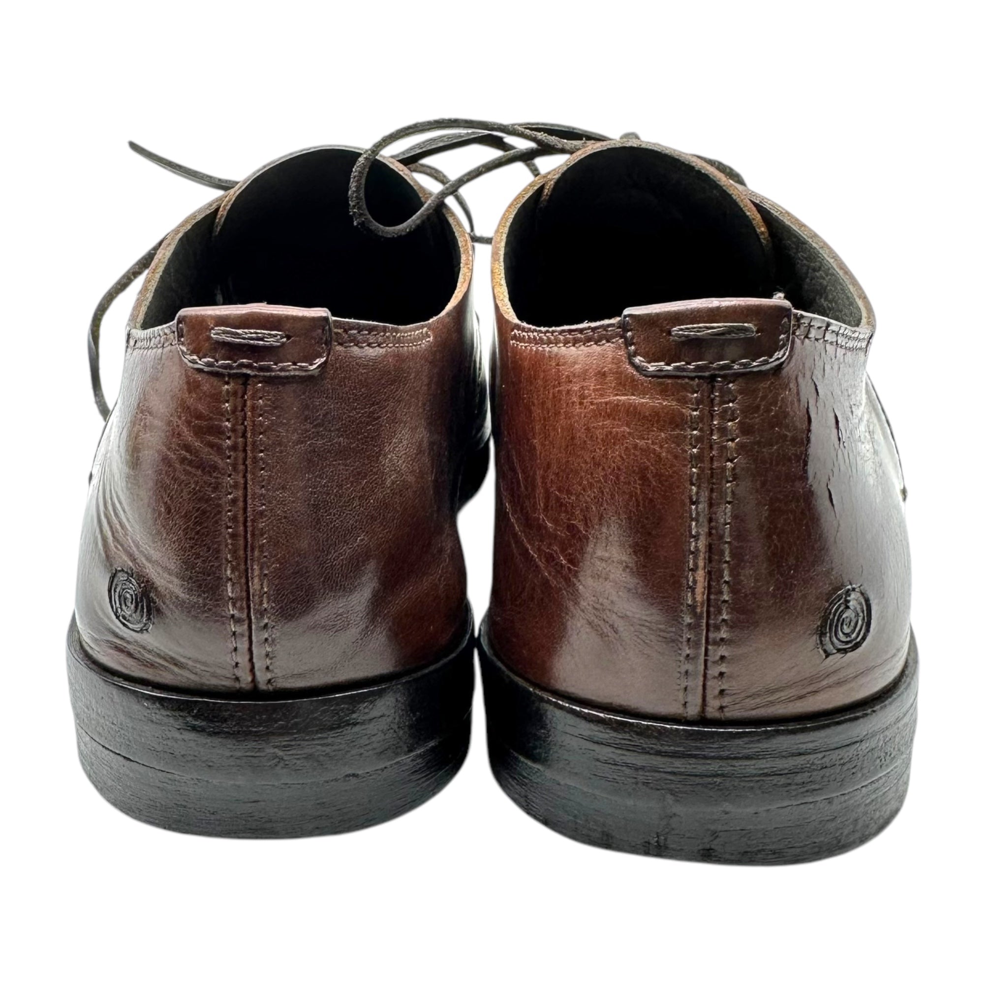 MARSEY(マーシー) Plain toe leather shoes プレーントゥ レザー シューズ MM1343 40 1/2(26.5cm程度) ブラウン イタリア製