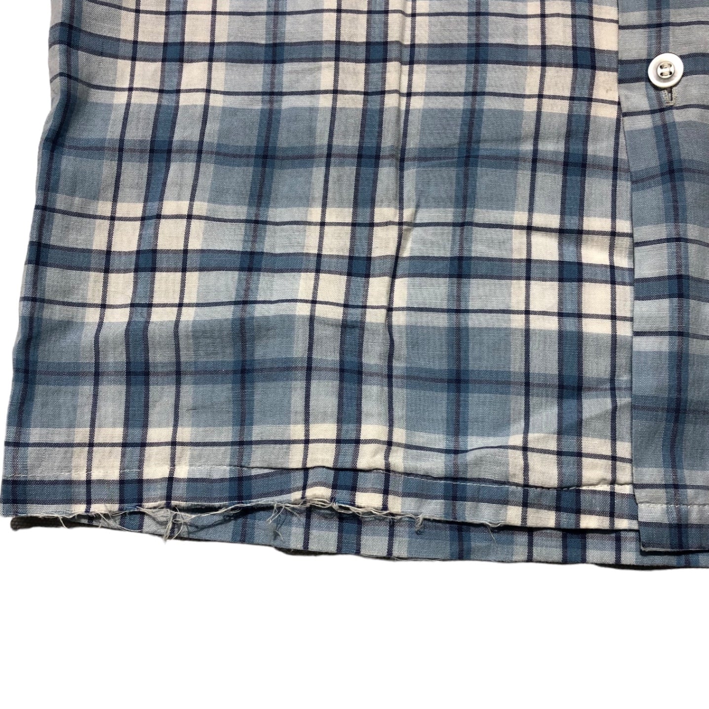 TOWNCRAFT(タウンクラフト) 60's vintage open collar shirt ヴィンテージ オープンカラー シャツ 半袖 チェック S ブルー PENNY'S 船タグ