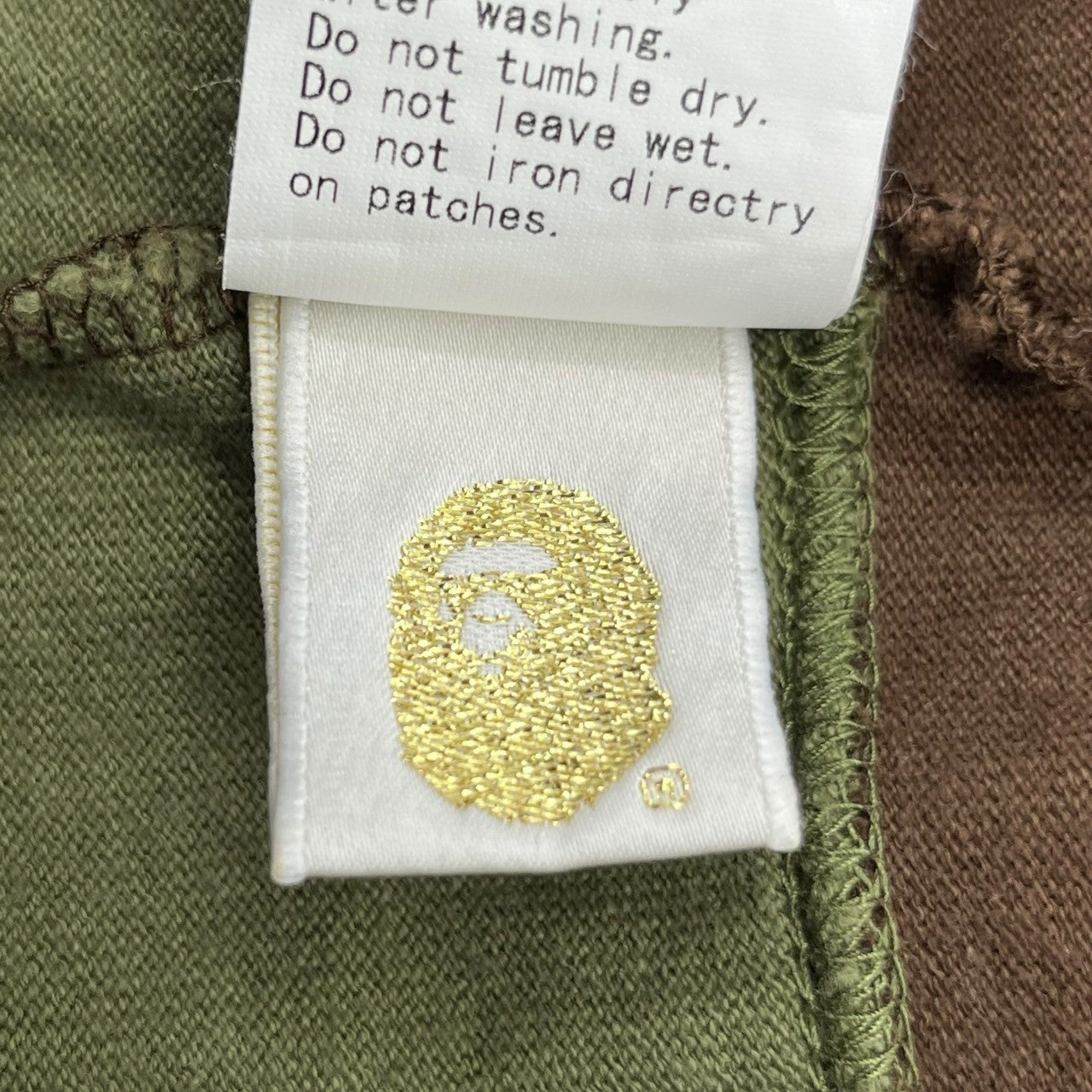 BAPE BY A BATHING APE(ベイプ バイ アベイシングエイプ) 00's Multi-color switching one-point logo polo shirt マルチカラー 切替 ワンポイントロゴ ポロシャツ L マルチカラー ボーダー